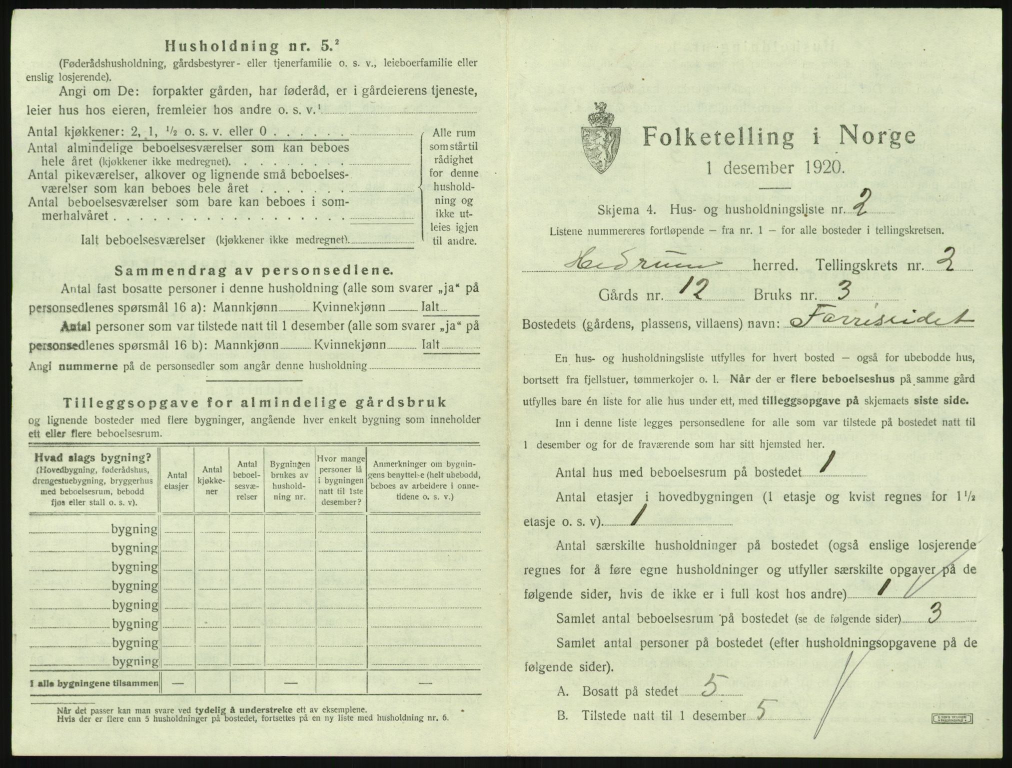 SAKO, 1920 census for Hedrum, 1920, p. 133