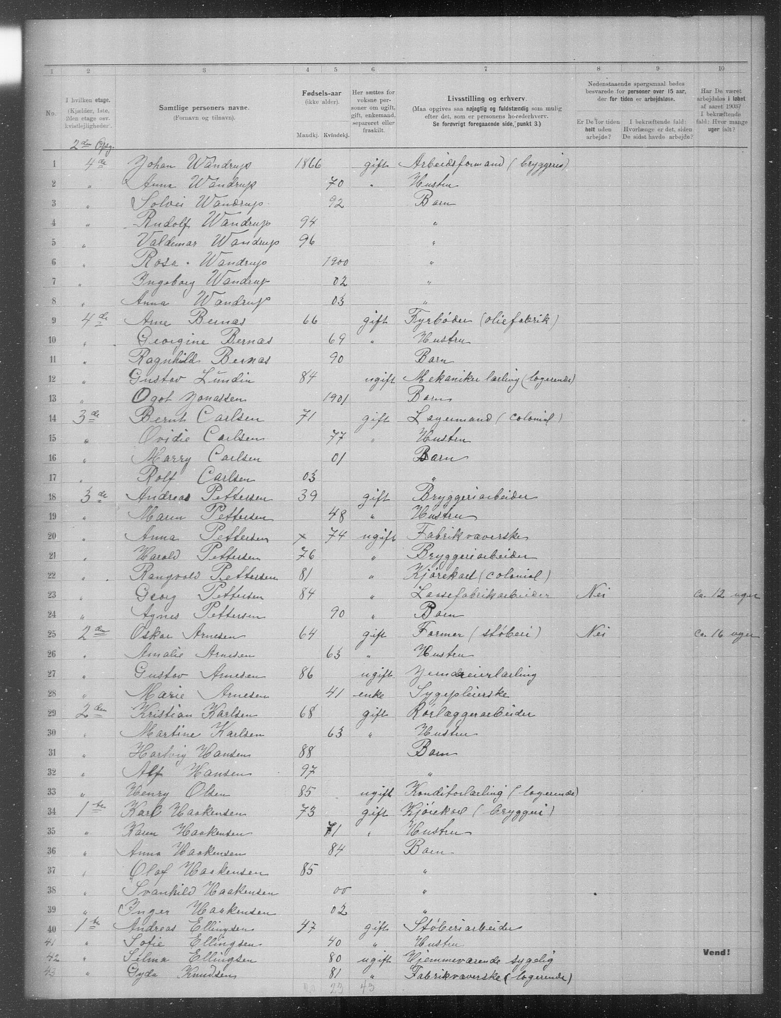 OBA, Municipal Census 1903 for Kristiania, 1903, p. 17285