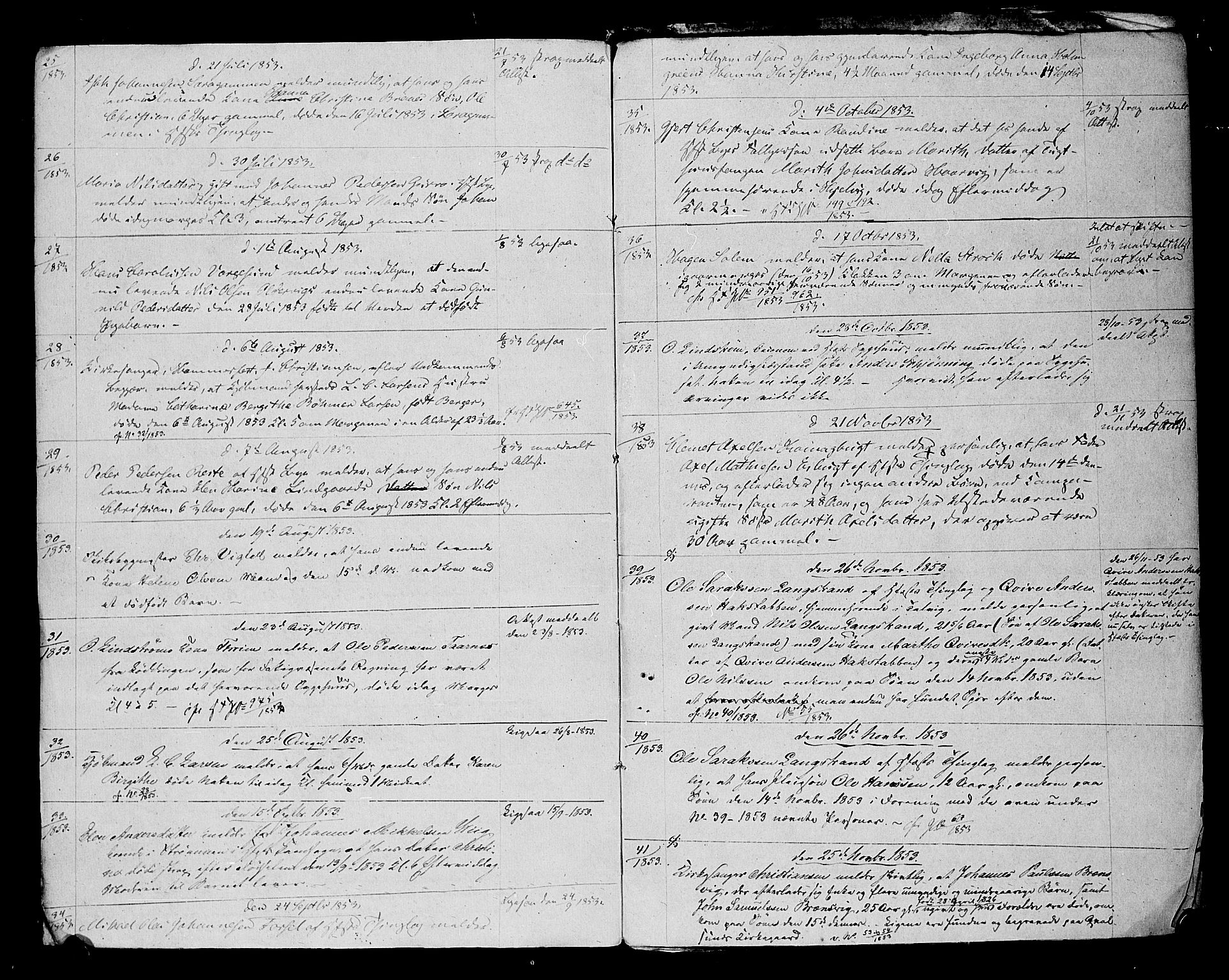 Byfogden i Hammerfest, AV/SATØ-S-0064/J/L0209: Dødsanmeldelsesprotokoll, 1852-1862