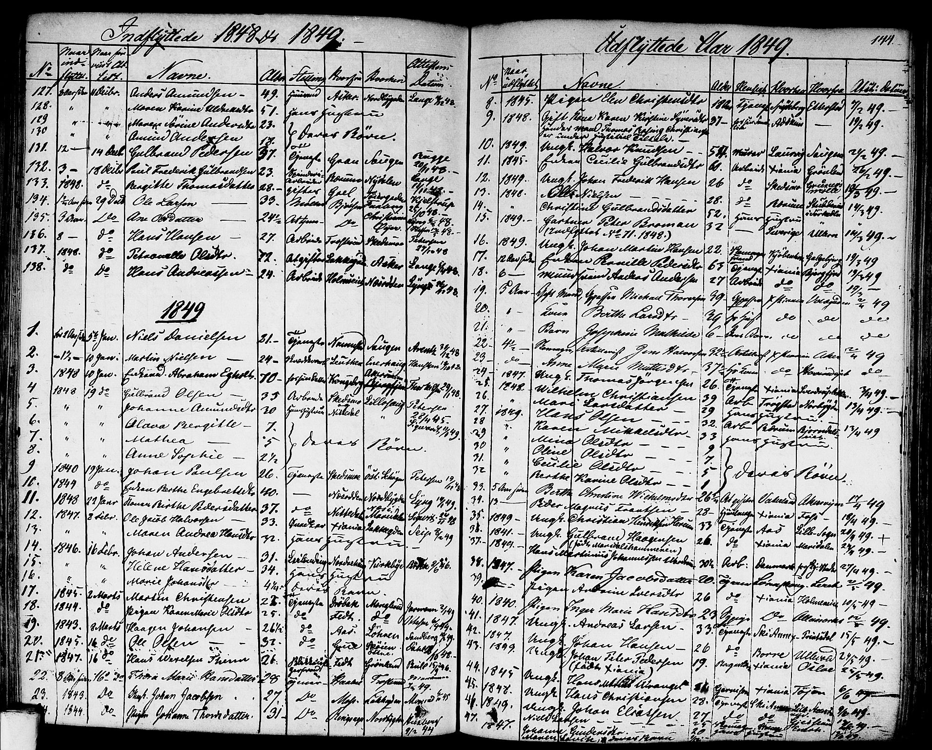 Aker prestekontor kirkebøker, SAO/A-10861/F/L0018: Parish register (official) no. 17, 1829-1852, p. 144