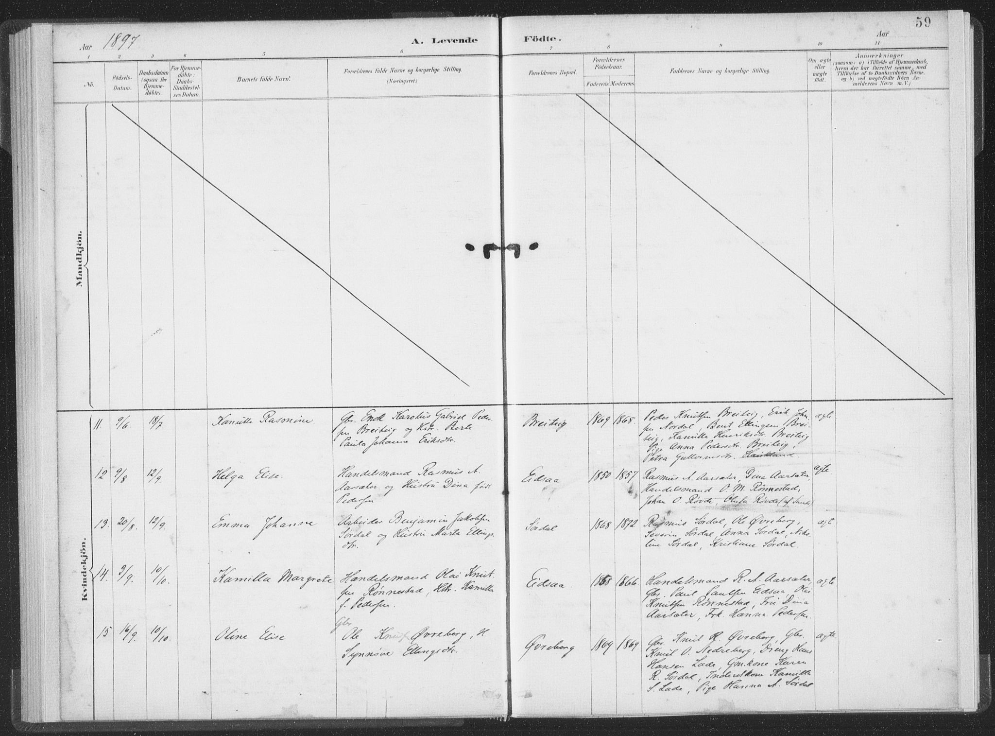 Ministerialprotokoller, klokkerbøker og fødselsregistre - Møre og Romsdal, AV/SAT-A-1454/502/L0025: Parish register (official) no. 502A03, 1885-1909, p. 59