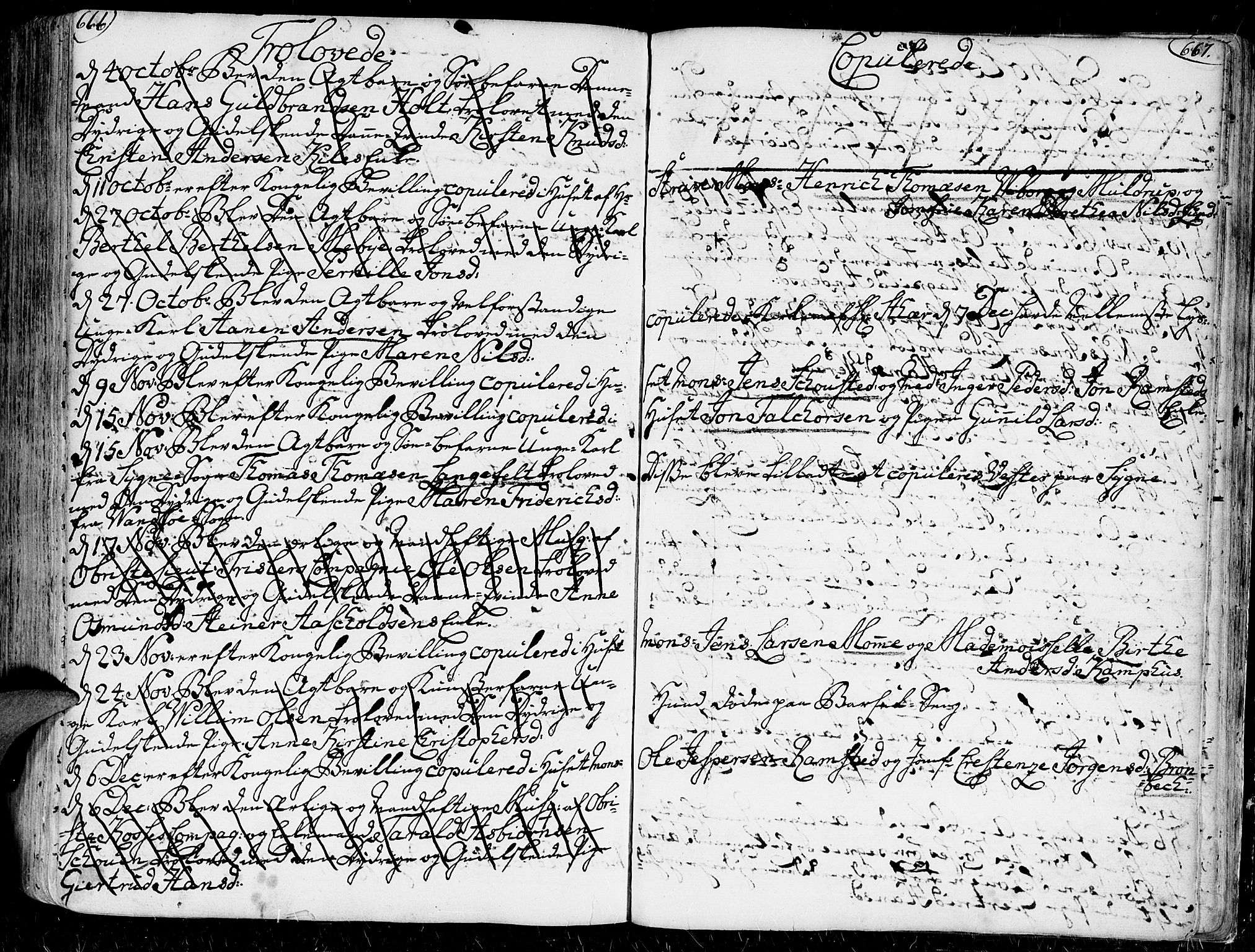 Kristiansand domprosti, AV/SAK-1112-0006/F/Fa/L0001: Parish register (official) no. A 1, 1734-1793, p. 666-667