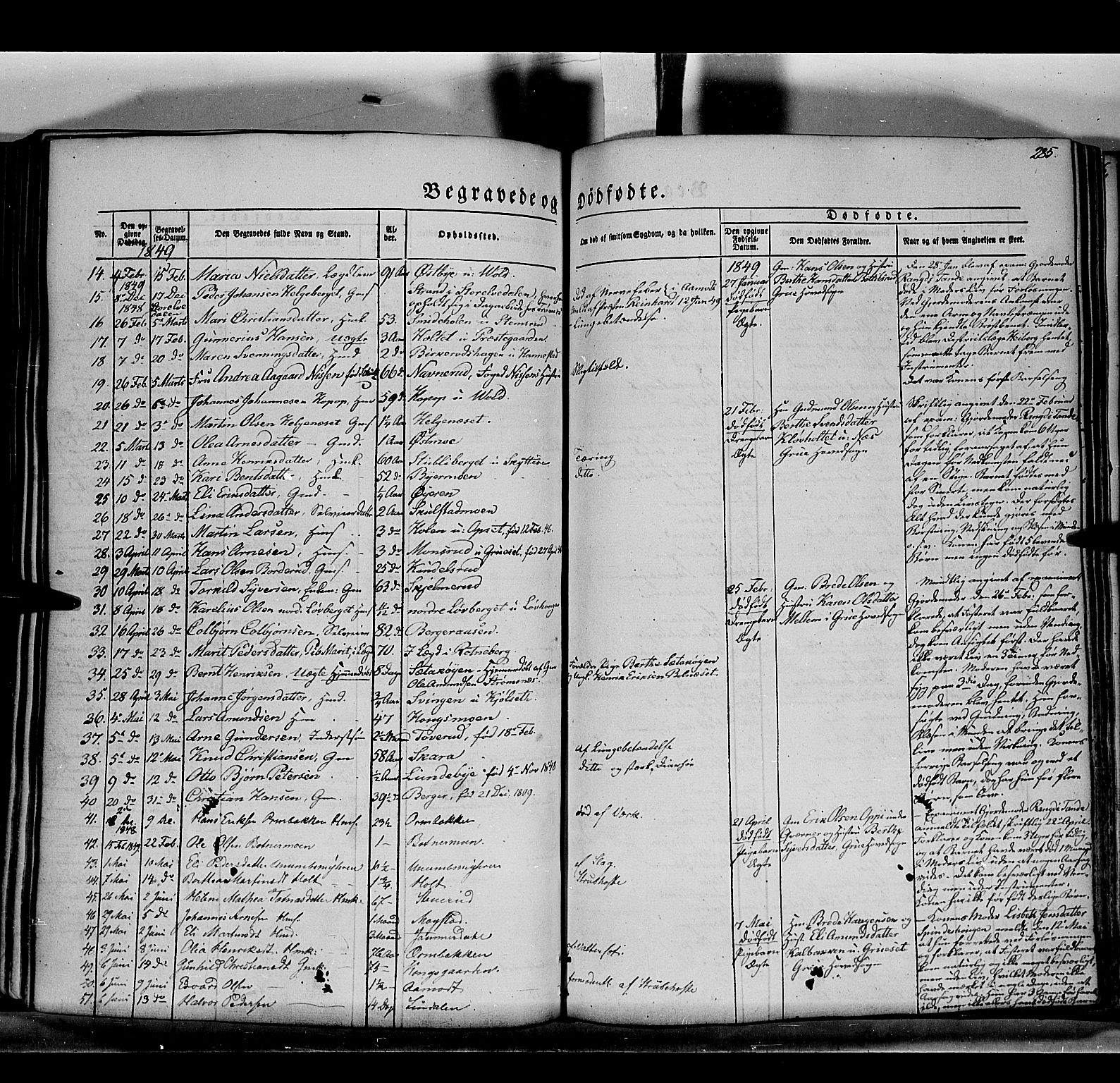 Grue prestekontor, AV/SAH-PREST-036/H/Ha/Haa/L0008: Parish register (official) no. 8, 1847-1858, p. 285