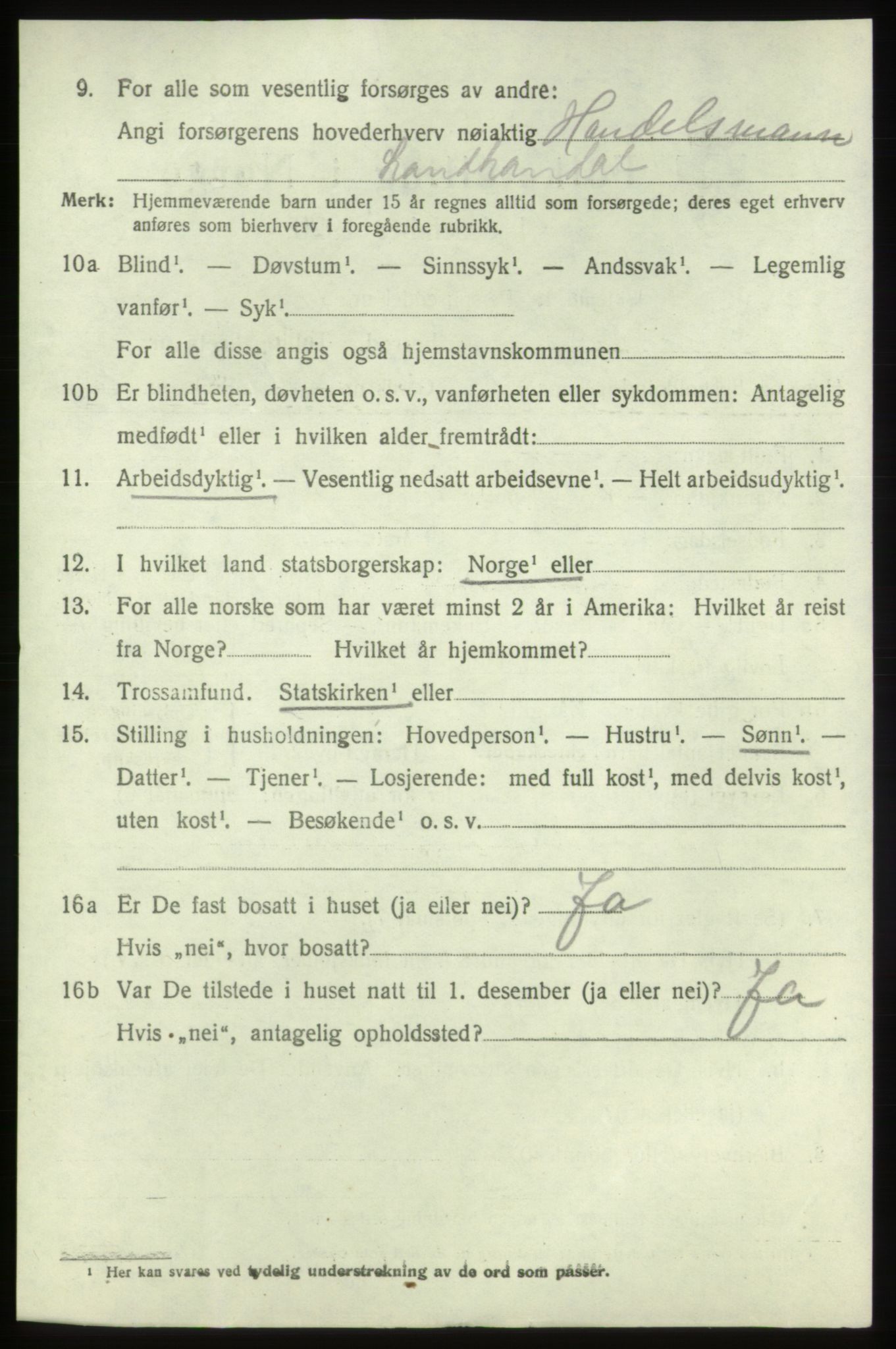 SAB, 1920 census for Moster, 1920, p. 1866