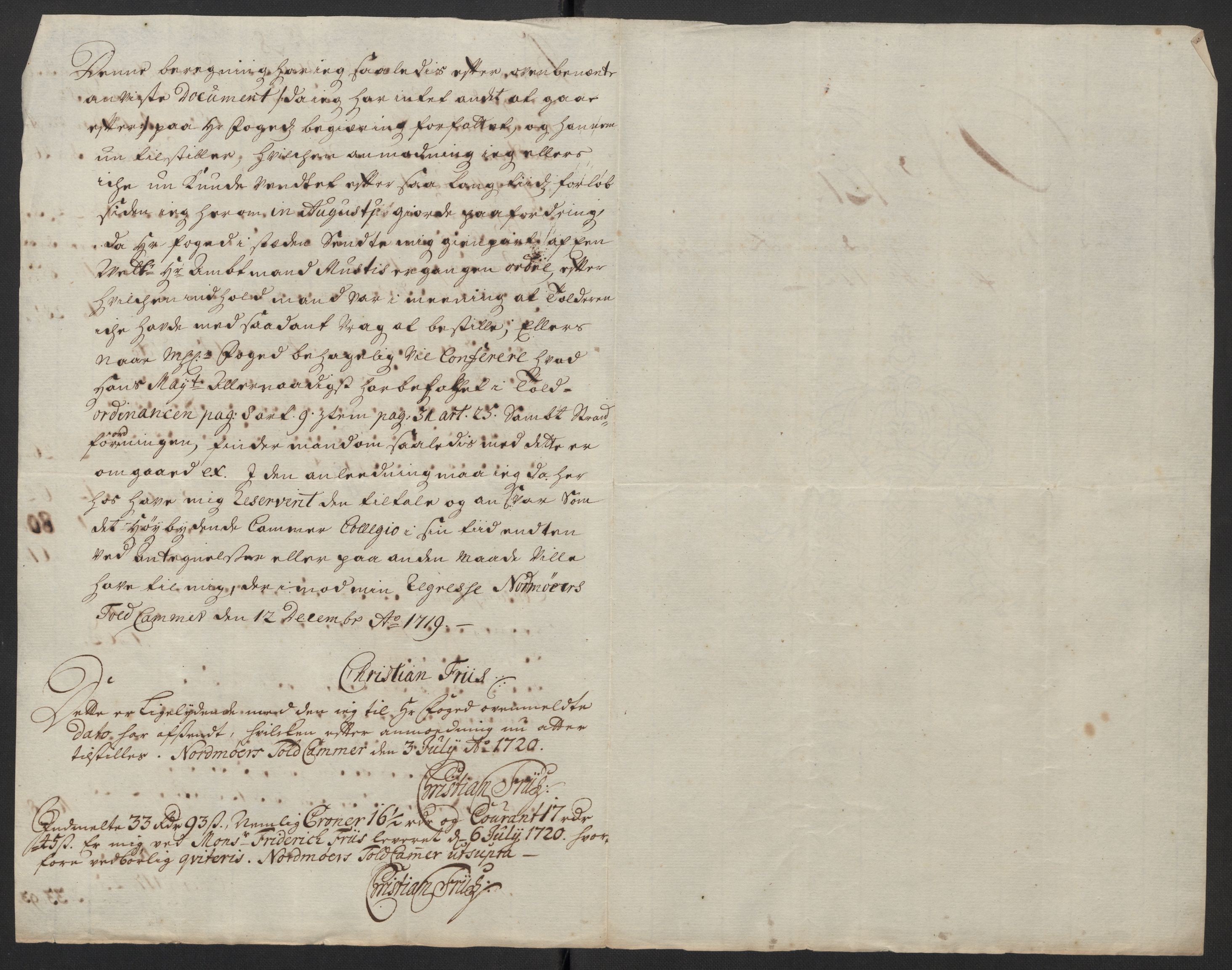 Rentekammeret inntil 1814, Reviderte regnskaper, Fogderegnskap, AV/RA-EA-4092/R56/L3753: Fogderegnskap Nordmøre, 1720, p. 421