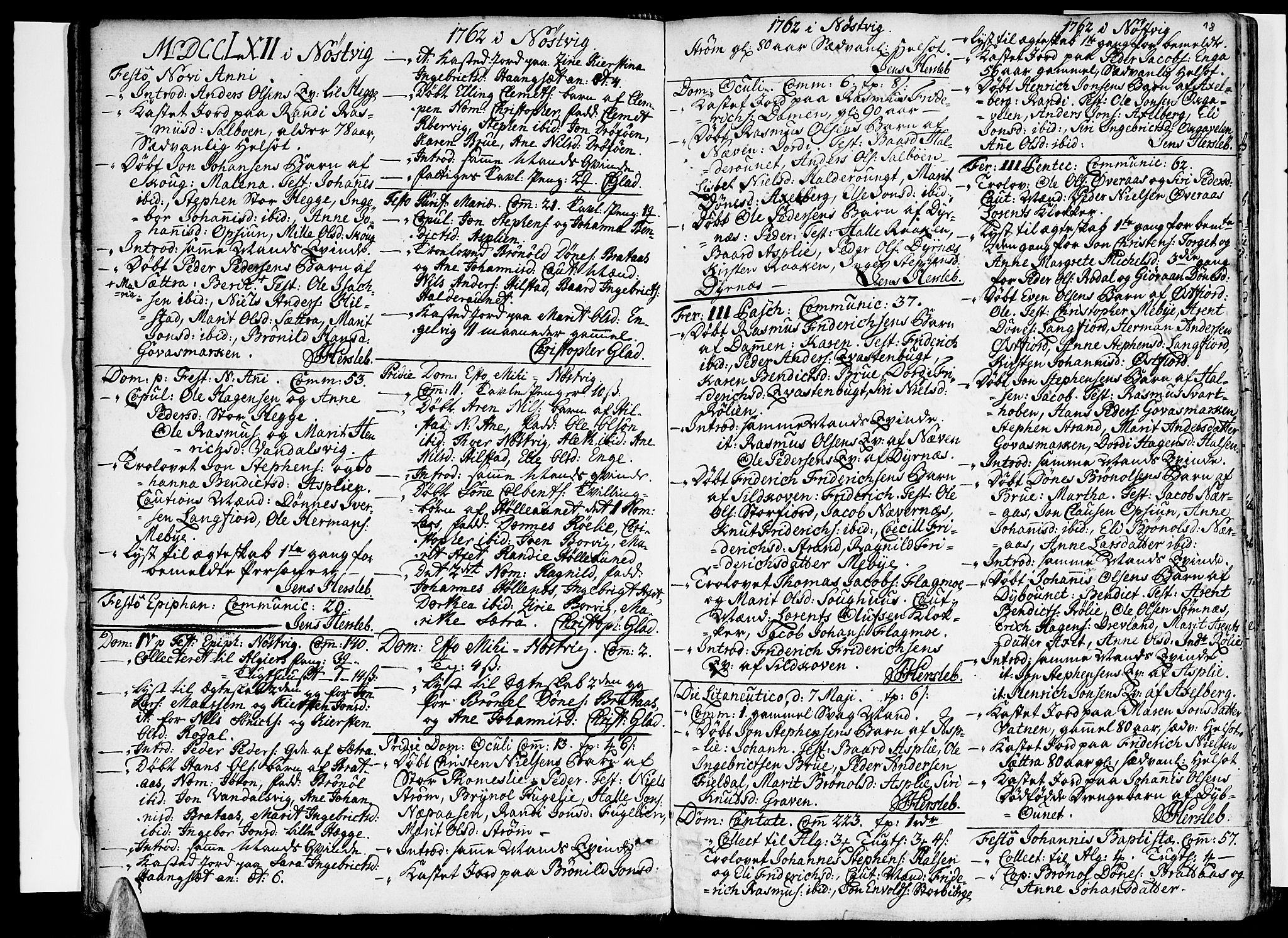Ministerialprotokoller, klokkerbøker og fødselsregistre - Nordland, SAT/A-1459/814/L0222: Parish register (official) no. 814A03, 1752-1819, p. 18