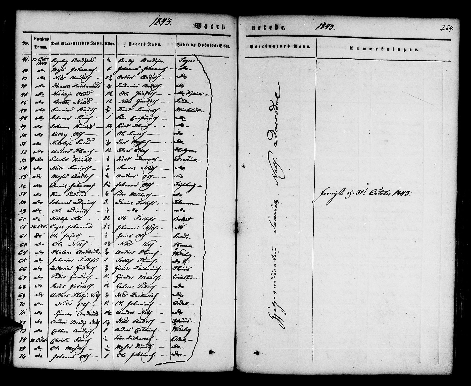 Jølster sokneprestembete, AV/SAB-A-80701/H/Haa/Haaa/L0009: Parish register (official) no. A 9, 1833-1848, p. 264