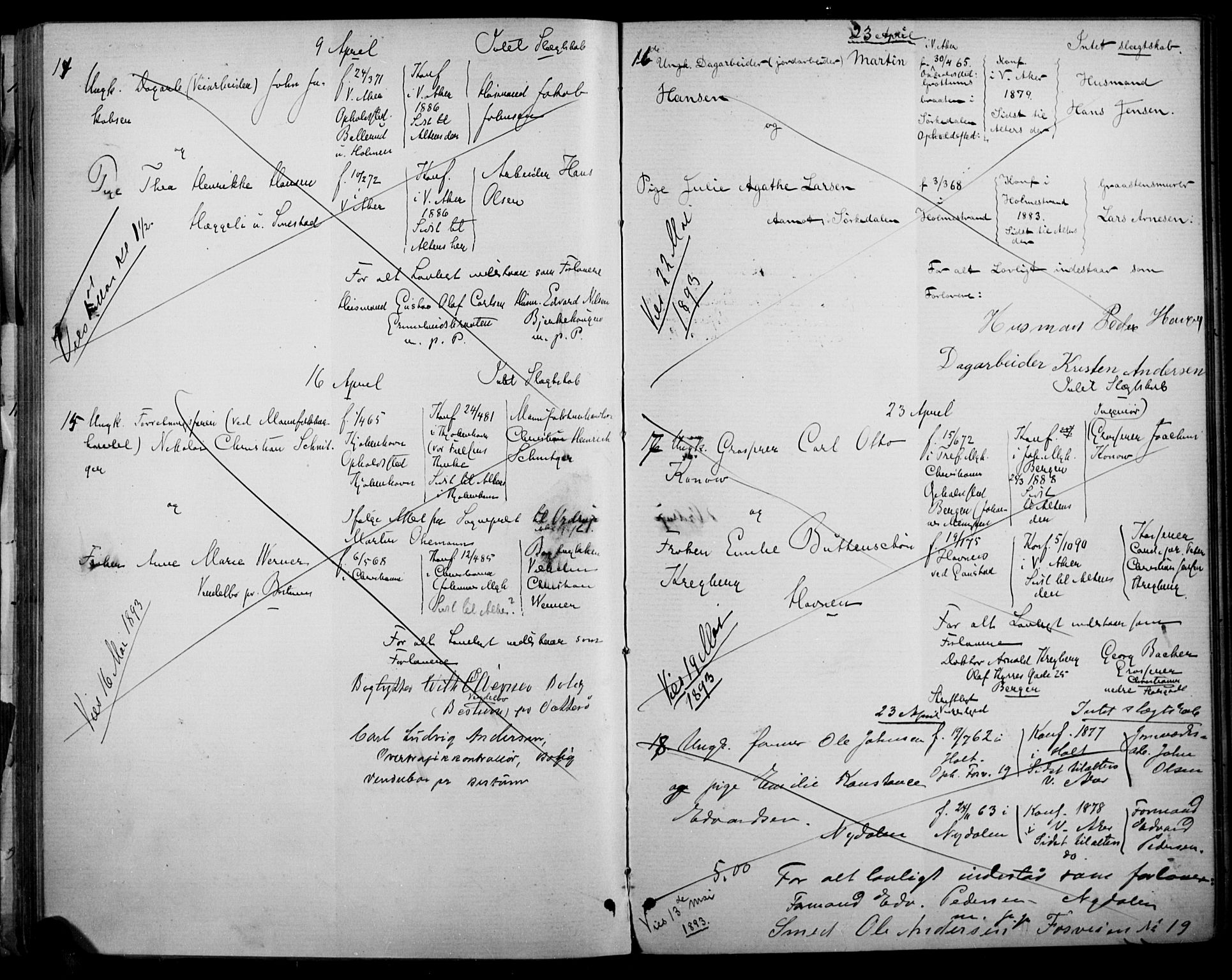 Vestre Aker prestekontor Kirkebøker, AV/SAO-A-10025/H/Ha/L0002: Banns register no. 2, 1878-1898