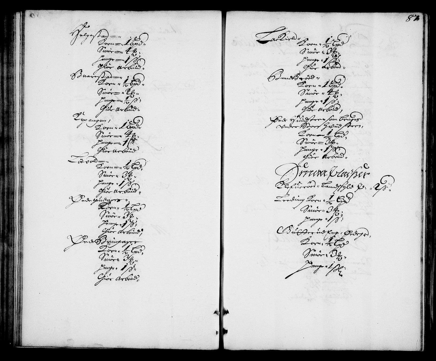 Rentekammeret inntil 1814, Realistisk ordnet avdeling, AV/RA-EA-4070/N/Na/L0003/0006: [XI h]: Tønsbergs amt og Larvik grevskaps jordebøker: / Tønsberg grevskaps jordebok, 1683, p. 86b-87a