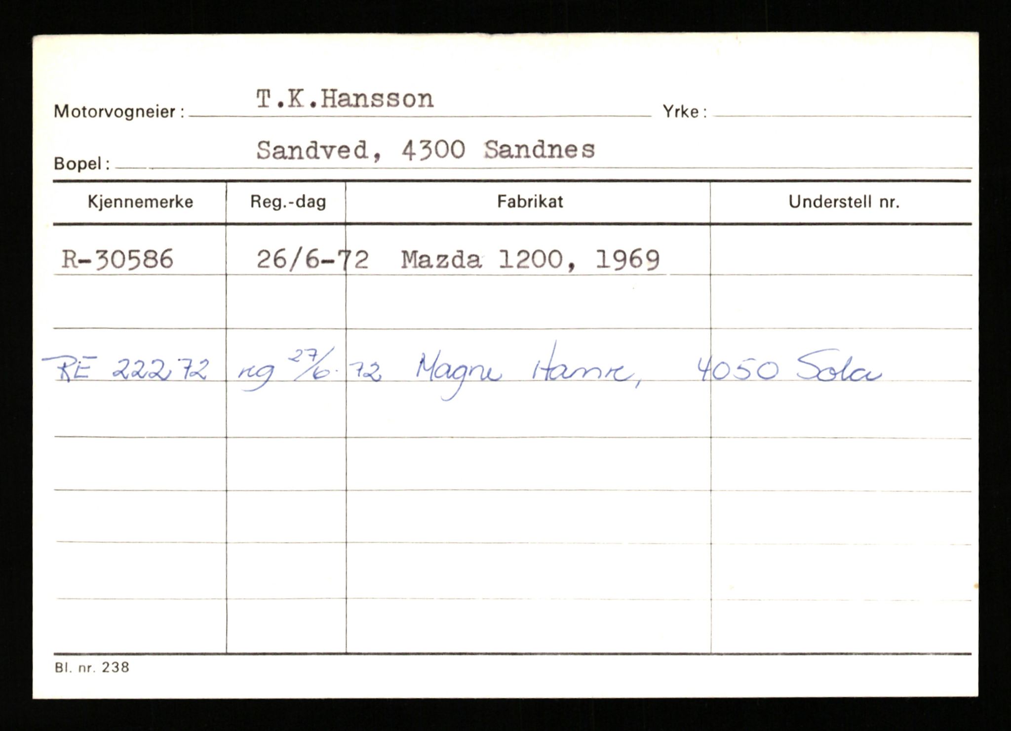 Stavanger trafikkstasjon, AV/SAST-A-101942/0/G/L0005: Registreringsnummer: 23000 - 34245, 1930-1971, p. 2345