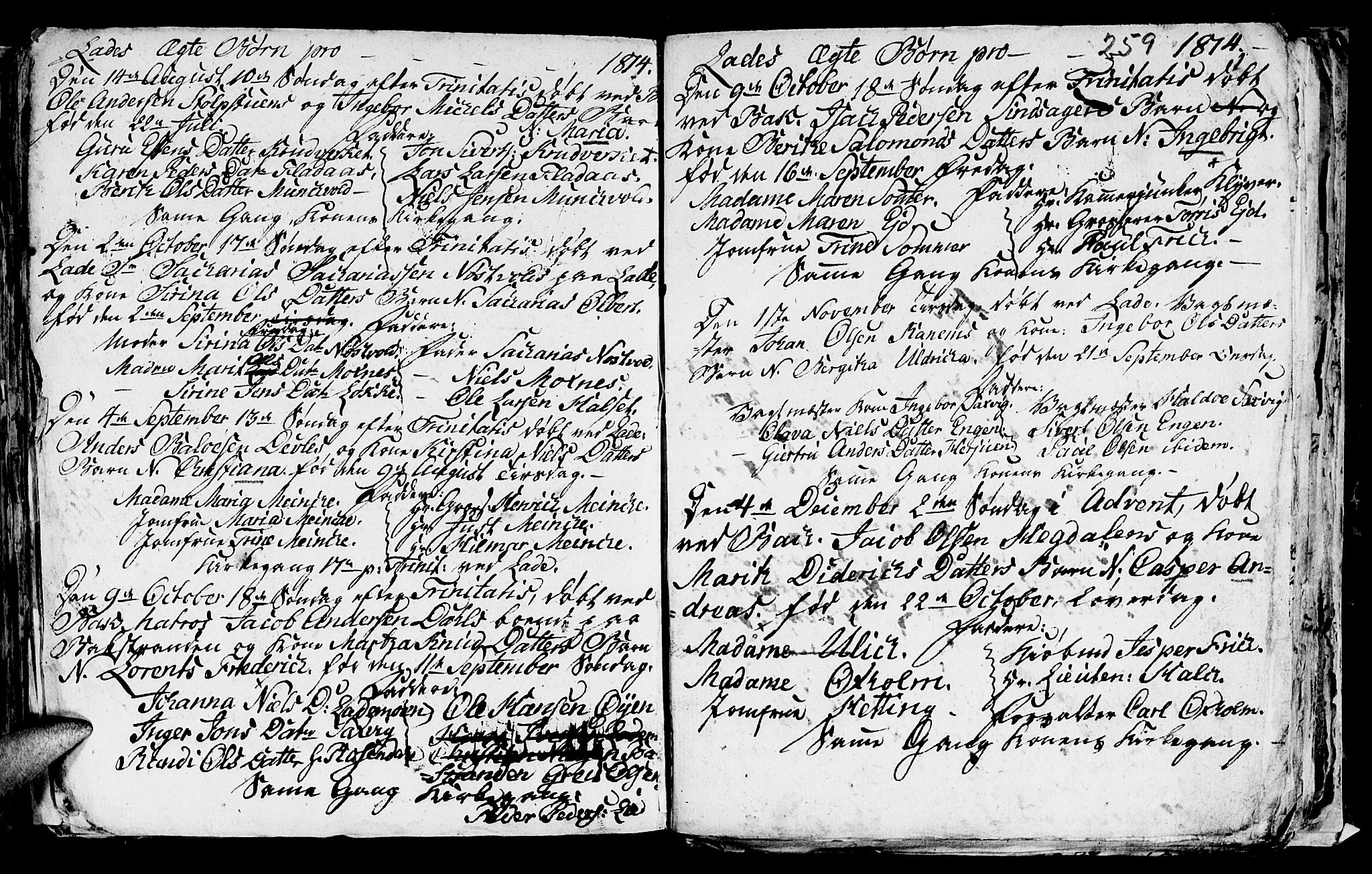 Ministerialprotokoller, klokkerbøker og fødselsregistre - Sør-Trøndelag, SAT/A-1456/606/L0305: Parish register (copy) no. 606C01, 1757-1819, p. 259