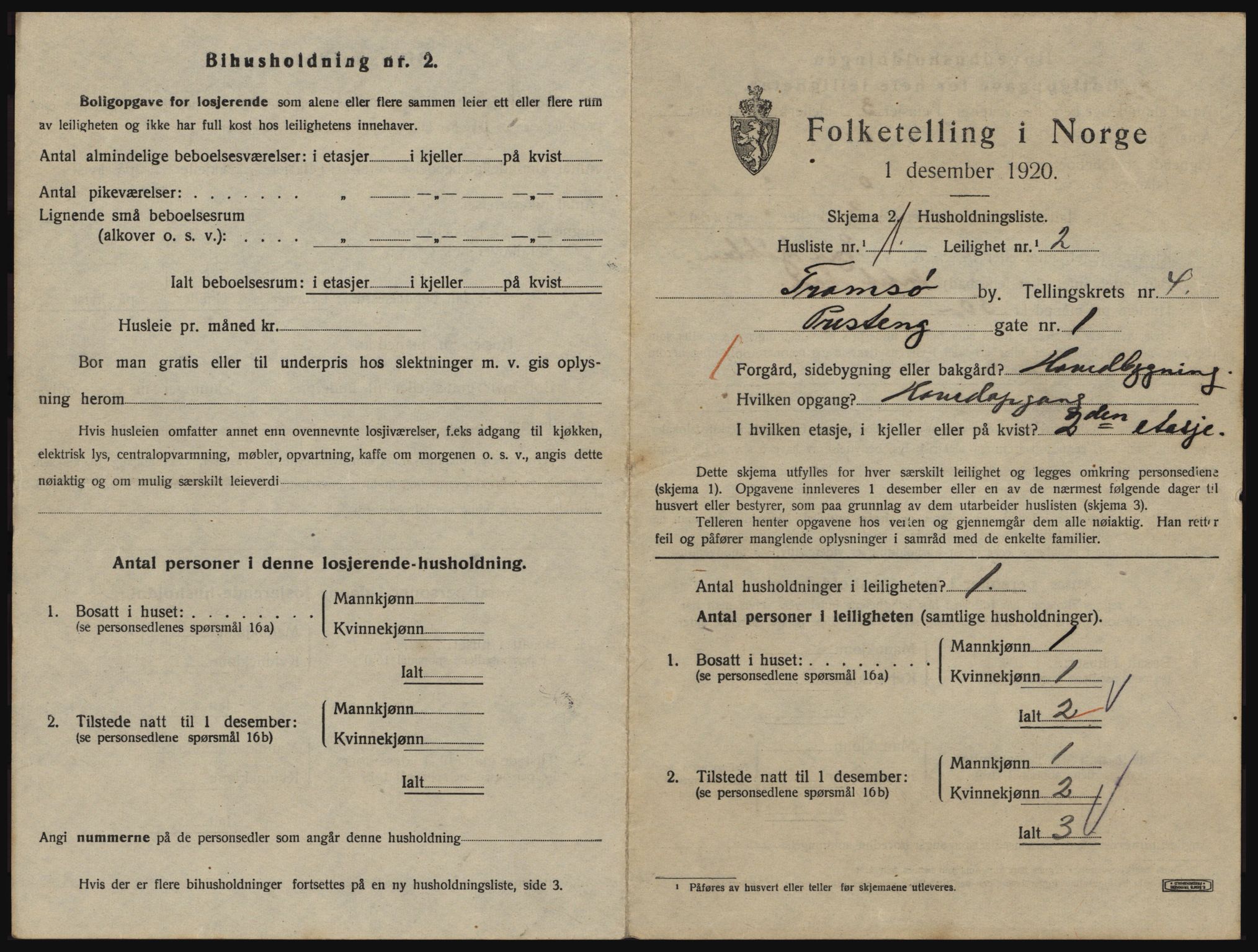 SATØ, 1920 census for Tromsø, 1920, p. 3373