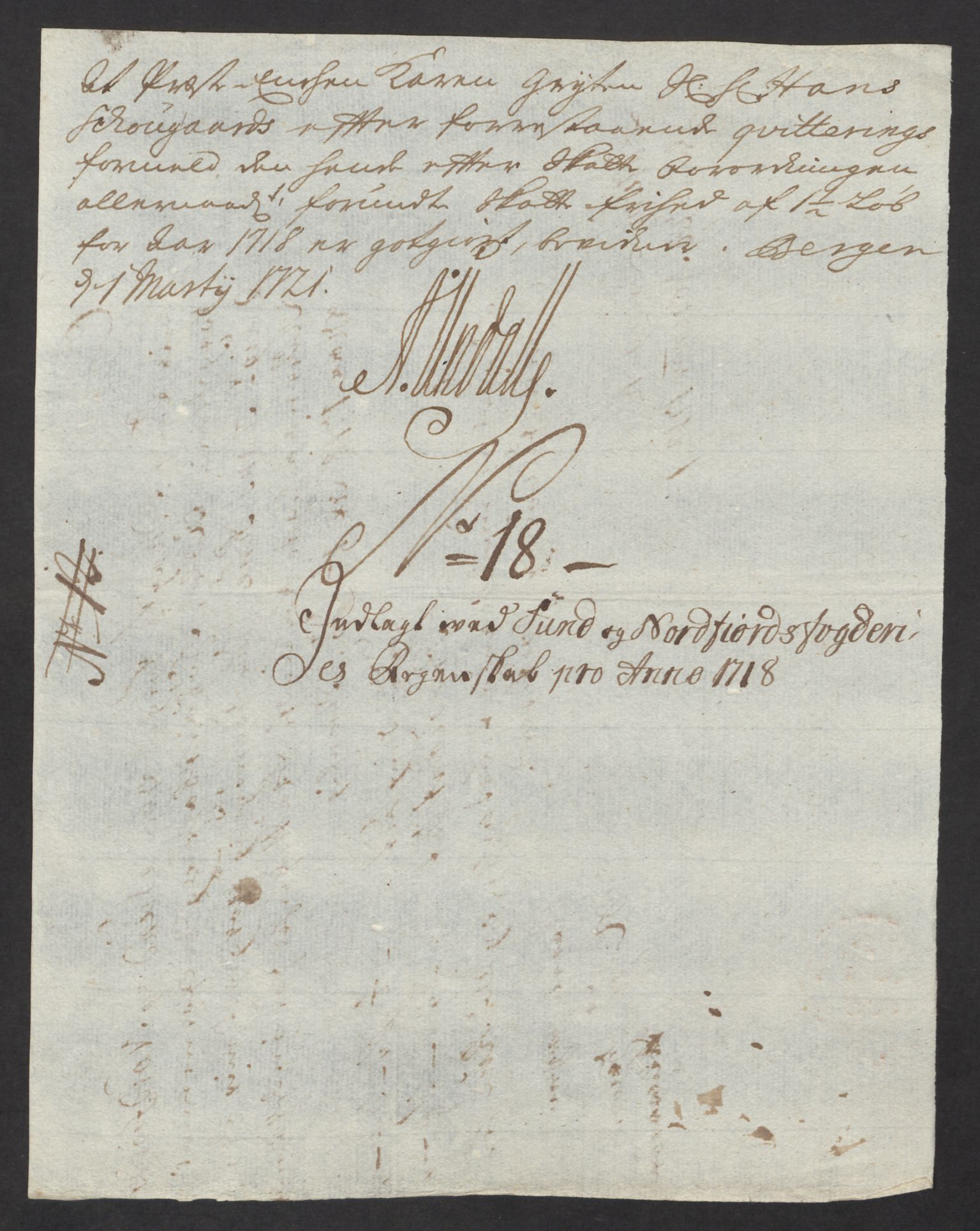 Rentekammeret inntil 1814, Reviderte regnskaper, Fogderegnskap, AV/RA-EA-4092/R53/L3441: Fogderegnskap Sunn- og Nordfjord, 1717-1718, p. 361