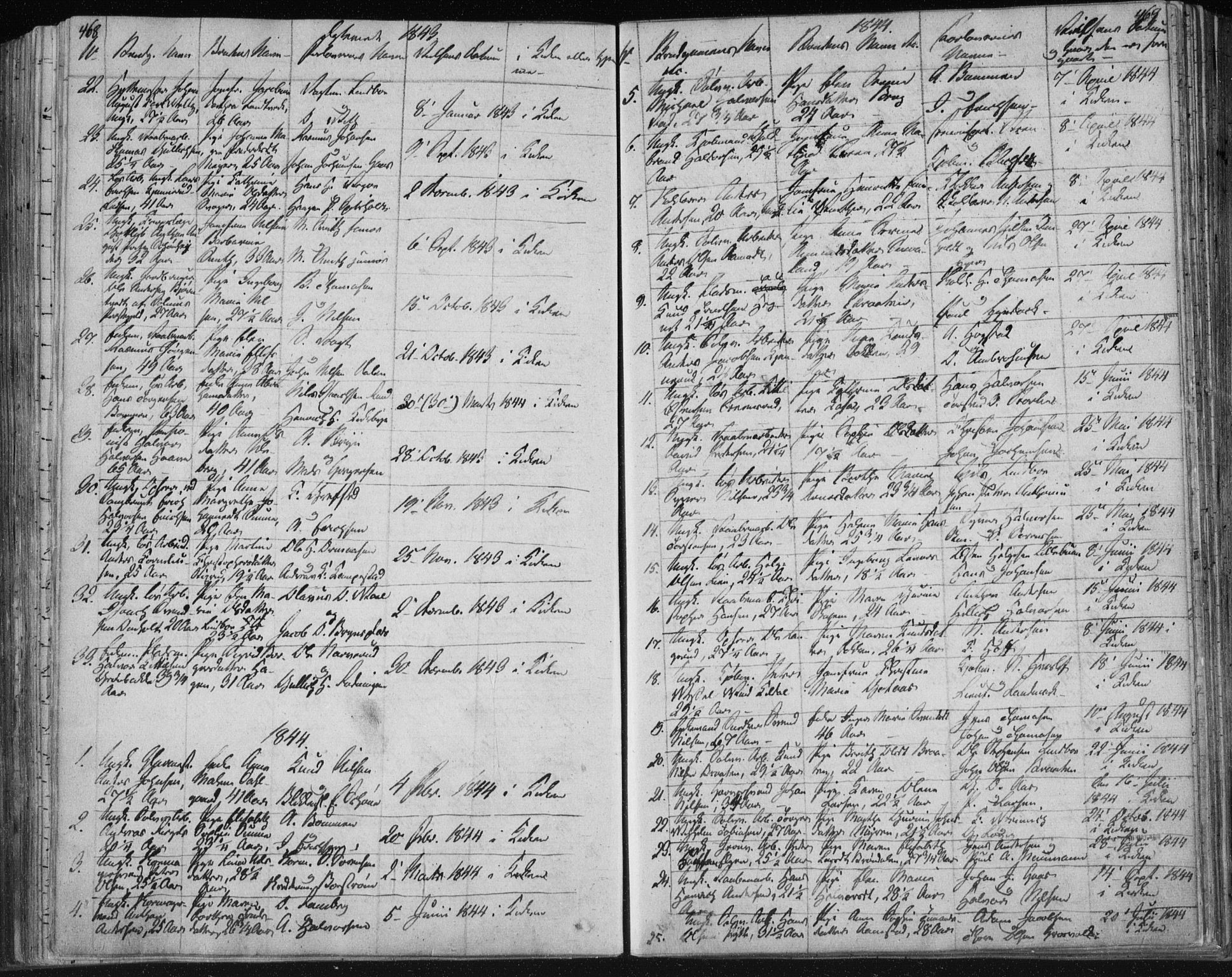 Kongsberg kirkebøker, SAKO/A-22/F/Fa/L0009: Parish register (official) no. I 9, 1839-1858, p. 468-469