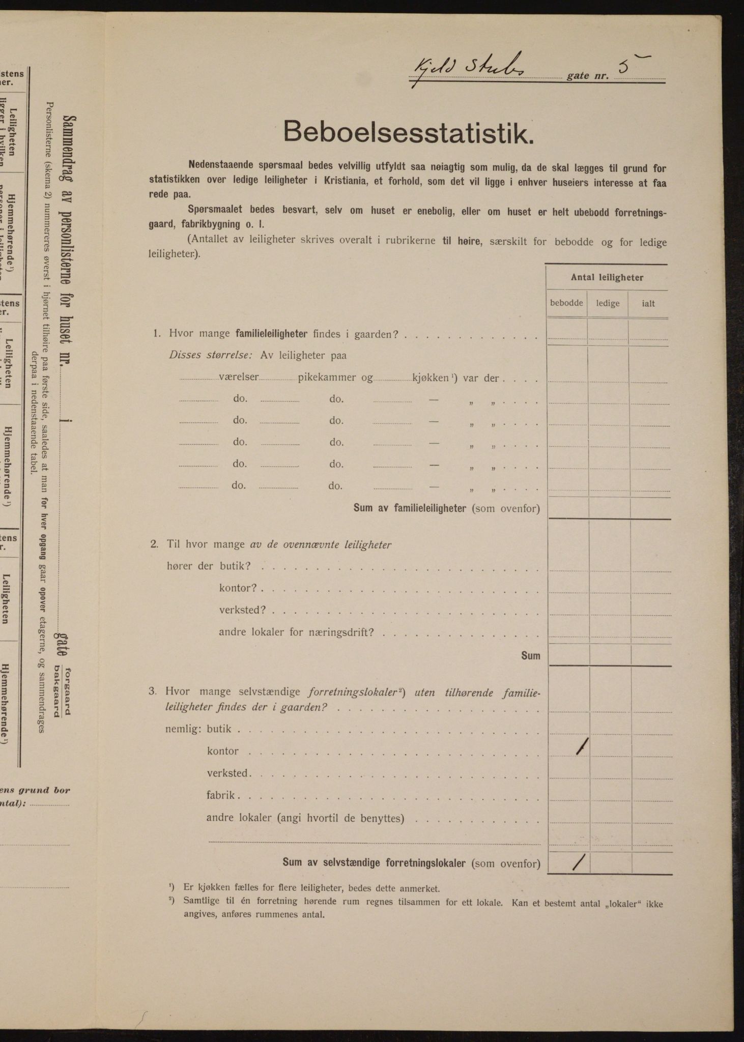 OBA, Municipal Census 1912 for Kristiania, 1912, p. 51752