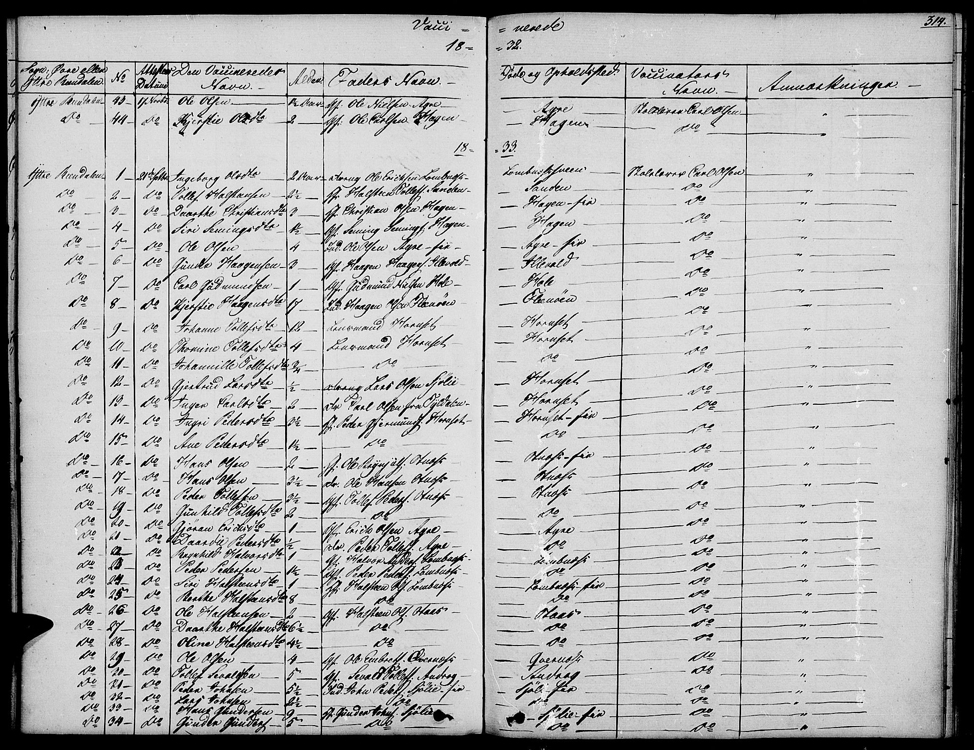 Rendalen prestekontor, SAH/PREST-054/H/Ha/Haa/L0004: Parish register (official) no. 4, 1829-1852, p. 314