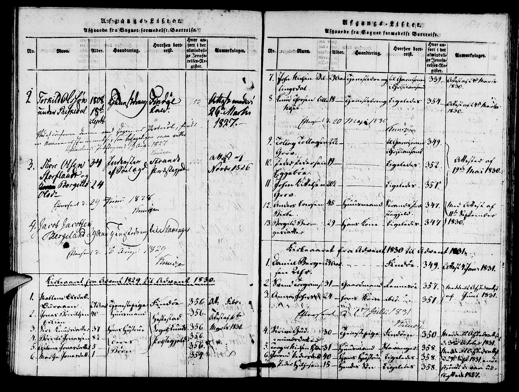 Hjelmeland sokneprestkontor, AV/SAST-A-101843/01/IV/L0005: Parish register (official) no. A 5, 1816-1841, p. 291