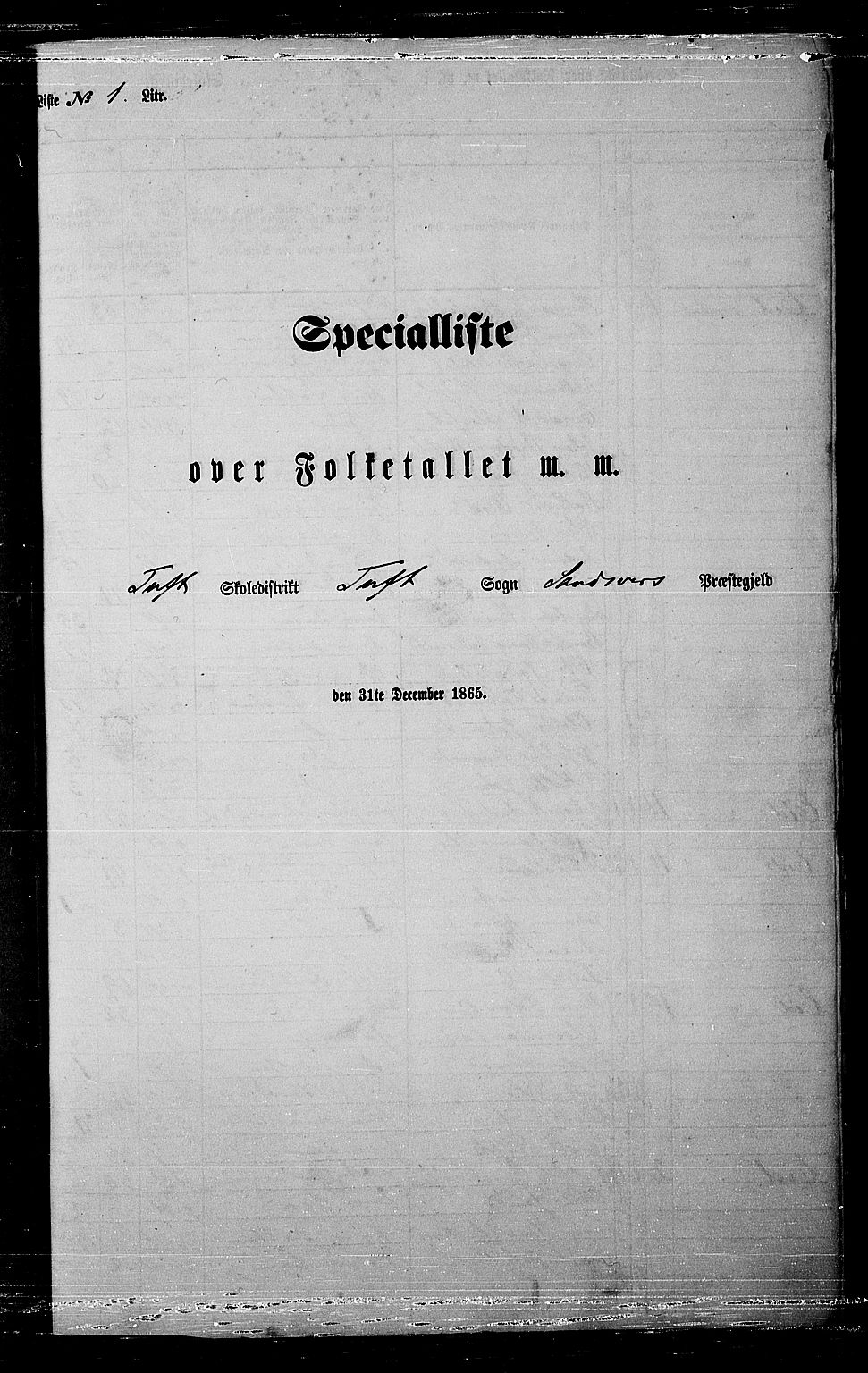 RA, 1865 census for Sandsvær, 1865, p. 13