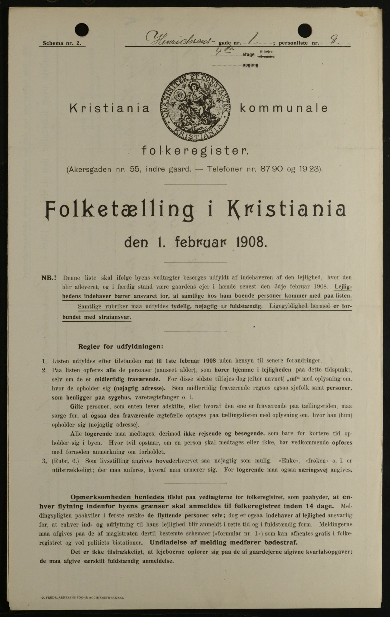 OBA, Municipal Census 1908 for Kristiania, 1908, p. 34641