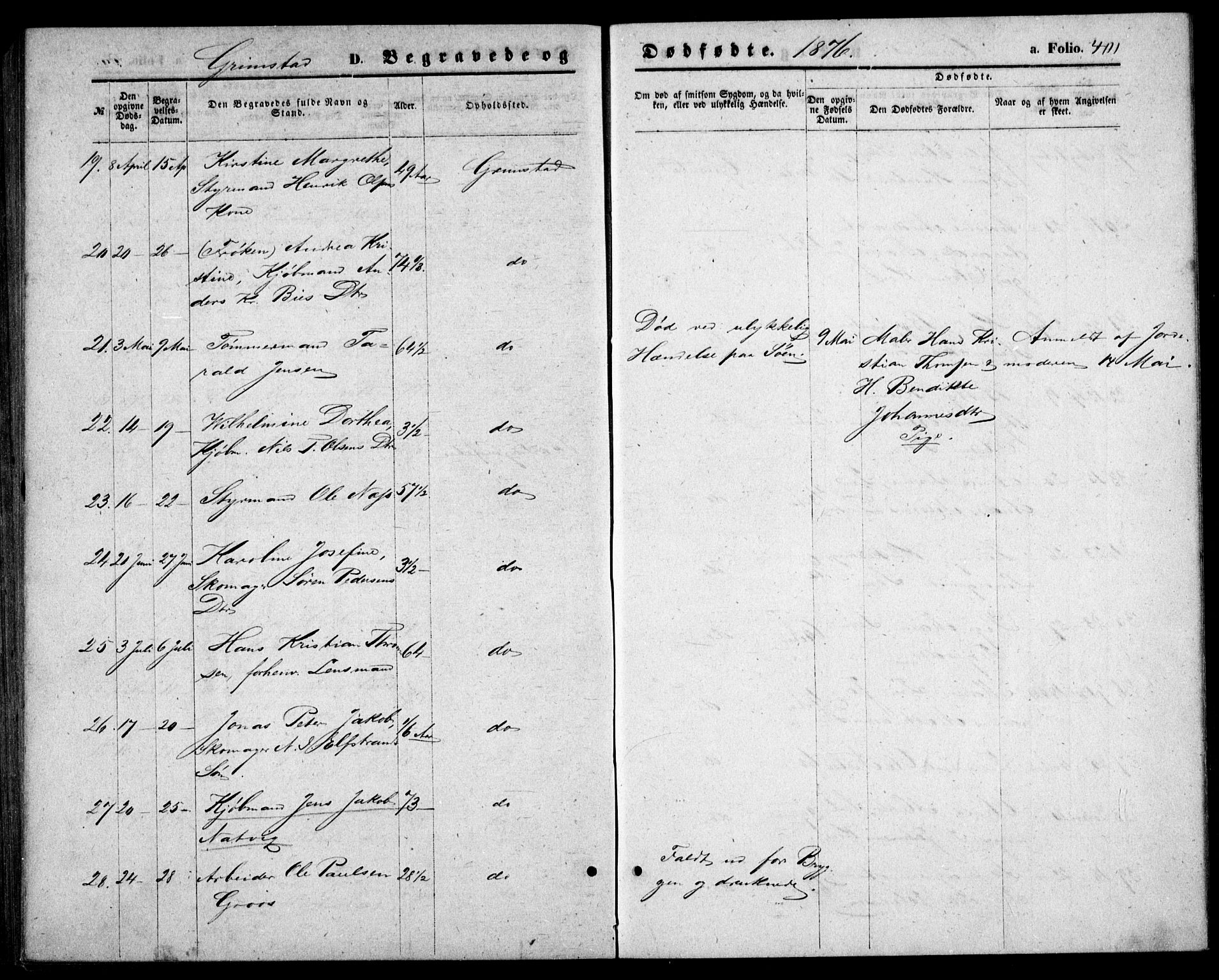 Fjære sokneprestkontor, AV/SAK-1111-0011/F/Fb/L0009: Parish register (copy) no. B 9, 1867-1870, p. 401