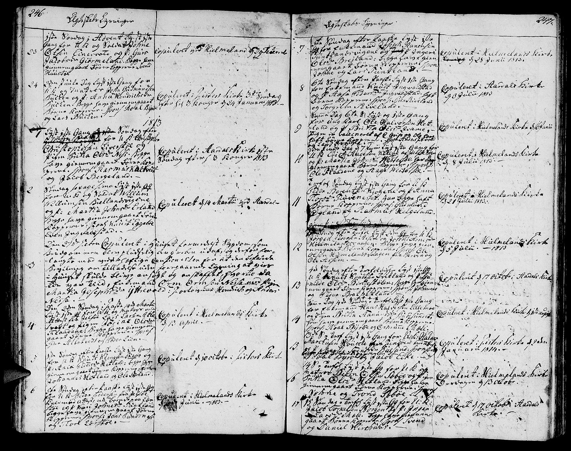 Hjelmeland sokneprestkontor, SAST/A-101843/01/IV/L0002: Parish register (official) no. A 2, 1799-1816, p. 246-247