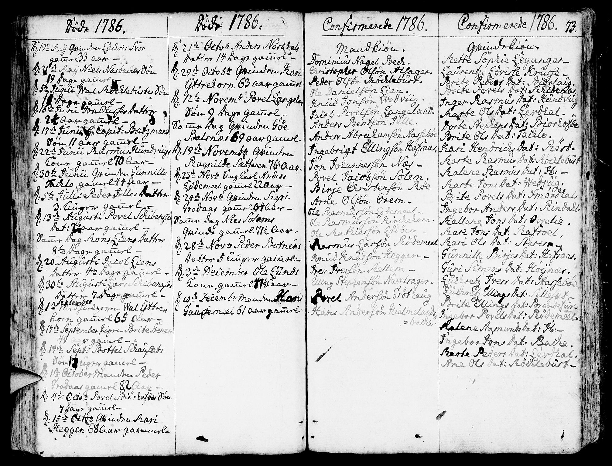 Eid sokneprestembete, AV/SAB-A-82301/H/Haa/Haaa/L0003: Parish register (official) no. A 3, 1770-1805, p. 73