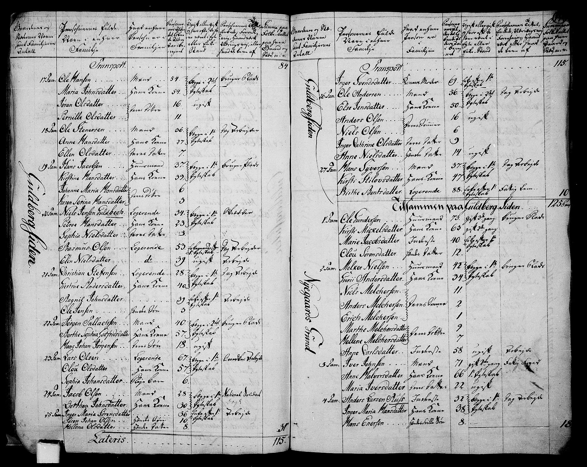 RA, 1801 census for 0103P Fredrikstad, 1801, p. 132b-133a