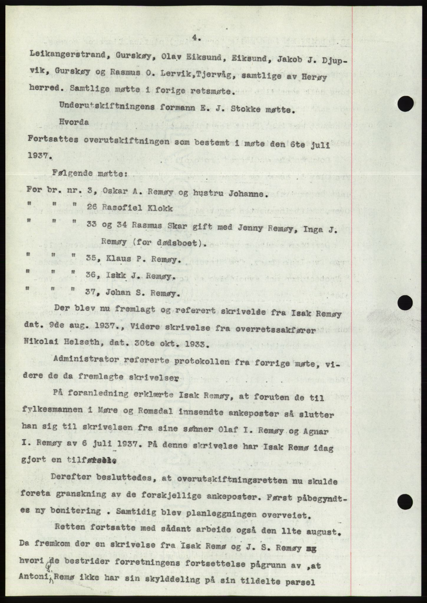 Søre Sunnmøre sorenskriveri, AV/SAT-A-4122/1/2/2C/L0064: Mortgage book no. 58, 1937-1938, Diary no: : 10/1938