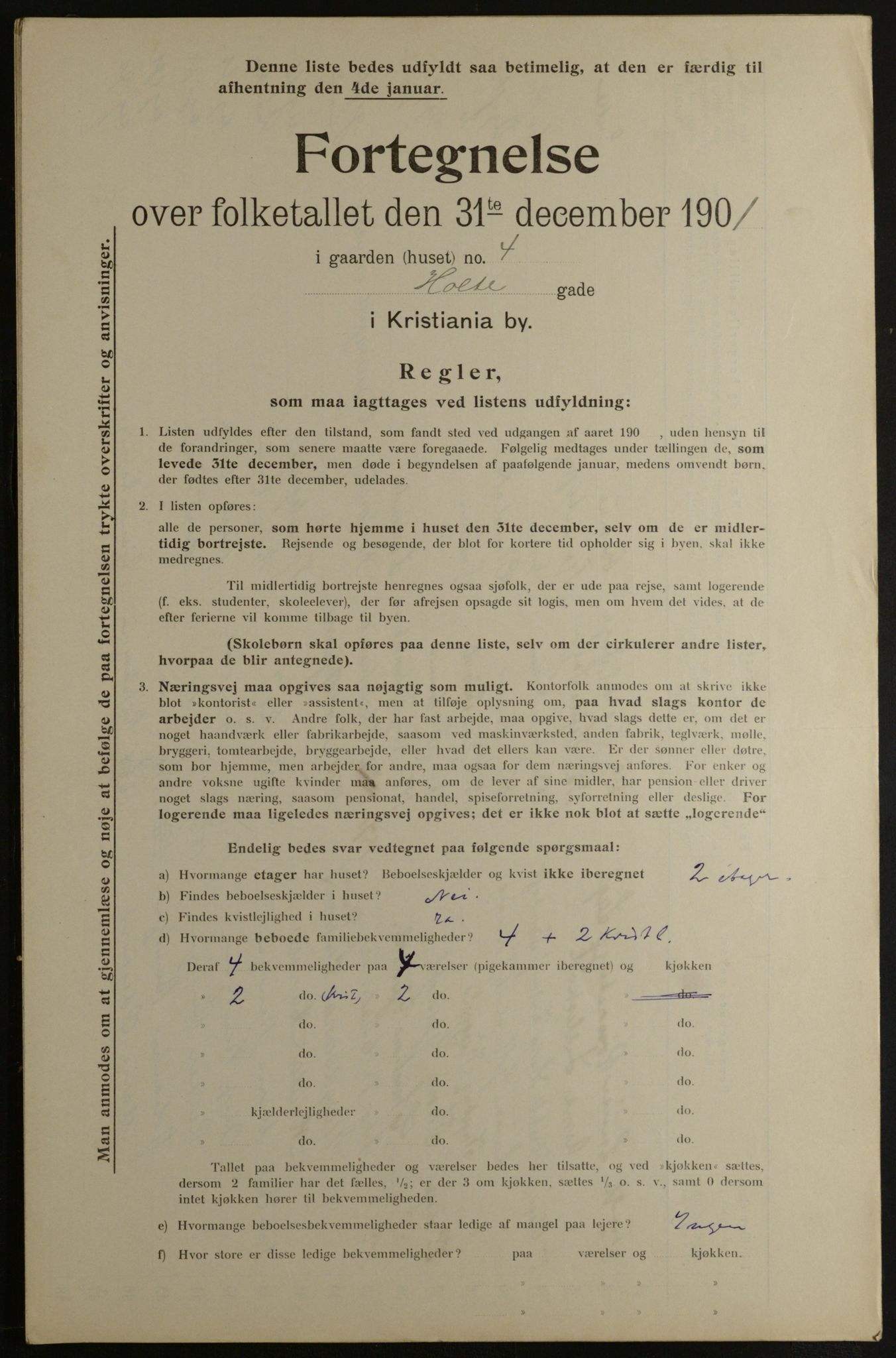 OBA, Municipal Census 1901 for Kristiania, 1901, p. 6491