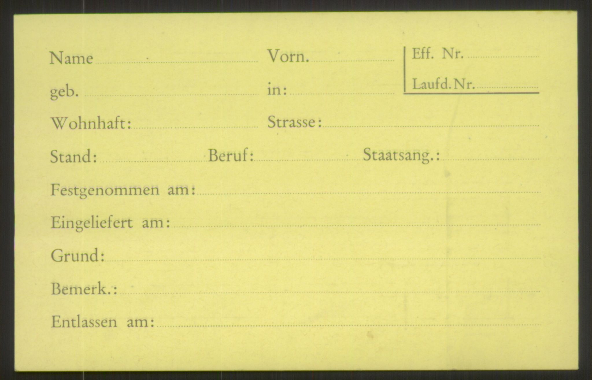 Befehlshaber der Sicherheitspolizei und des SD, AV/RA-RAFA-5969/E/Ea/Eab/L0001: Register over norske fanger i Møllergata 19 ordnet etter fangenummer: 1-2049, 1940-1945