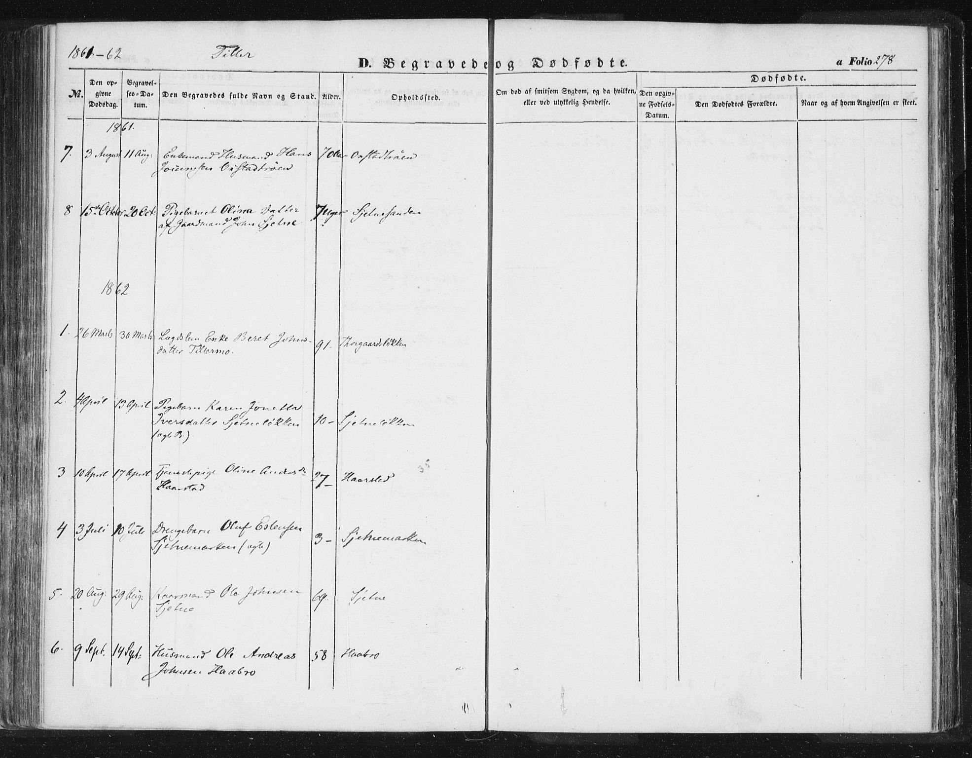 Ministerialprotokoller, klokkerbøker og fødselsregistre - Sør-Trøndelag, AV/SAT-A-1456/618/L0441: Parish register (official) no. 618A05, 1843-1862, p. 278