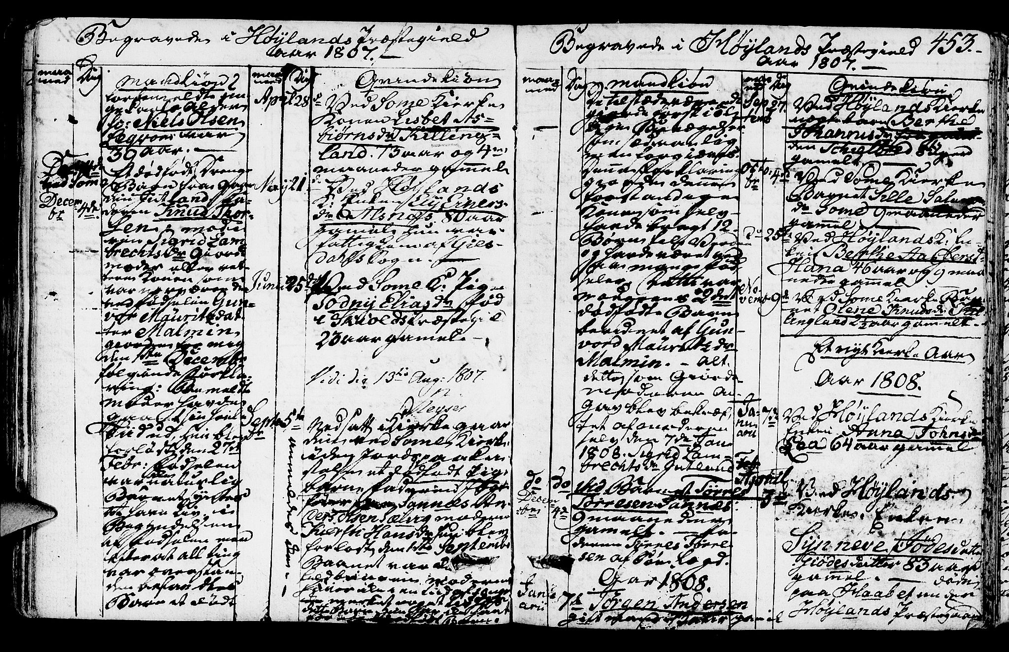 Høyland sokneprestkontor, SAST/A-101799/001/30BA/L0005: Parish register (official) no. A 5, 1804-1815, p. 453