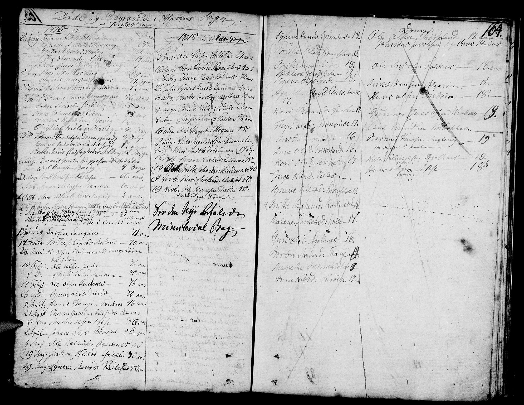 Askøy Sokneprestembete, SAB/A-74101/H/Ha/Haa/Haaa/L0002: Parish register (official) no. A 2, 1801-1818, p. 164