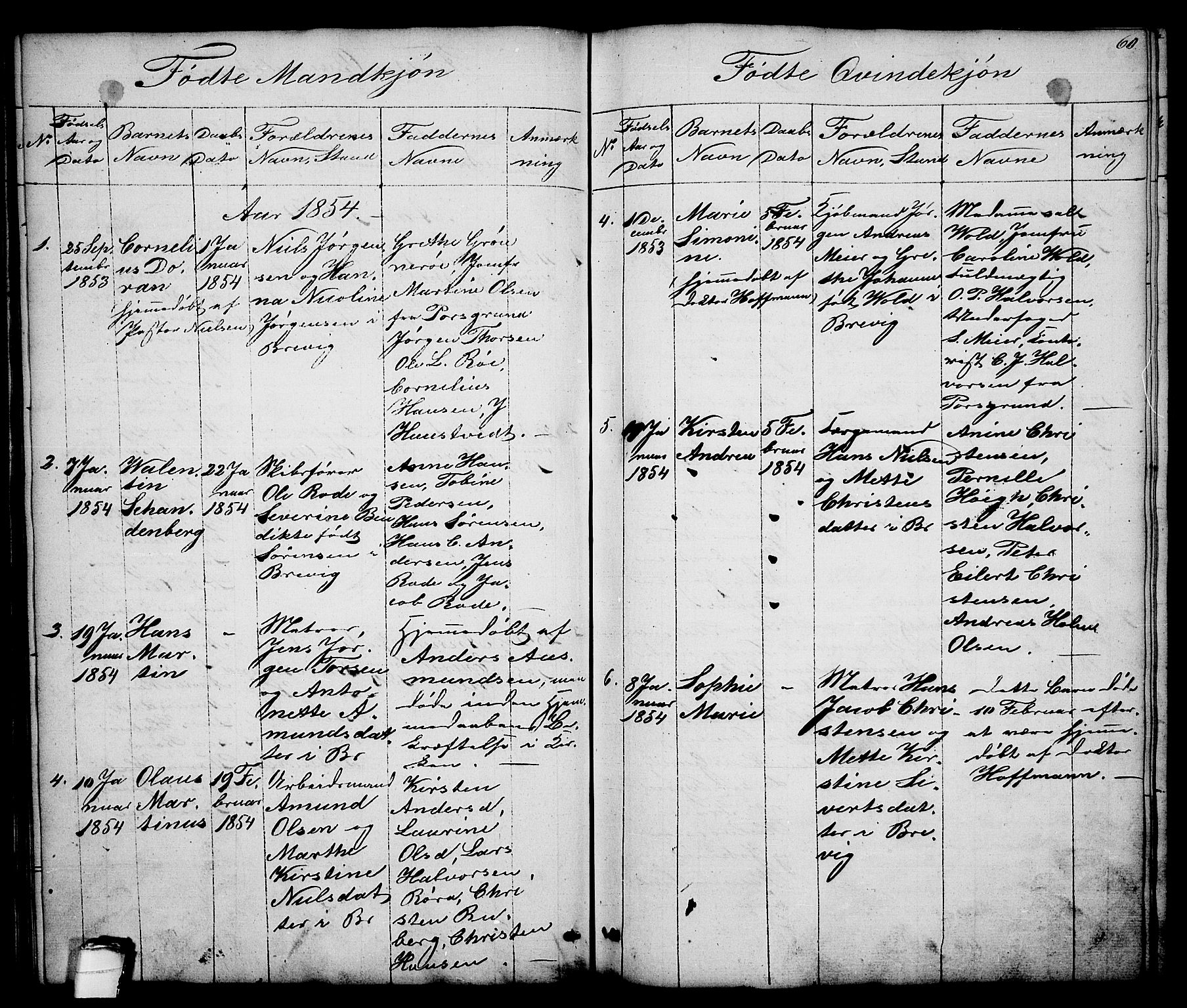 Brevik kirkebøker, SAKO/A-255/G/Ga/L0002: Parish register (copy) no. 2, 1846-1865, p. 60