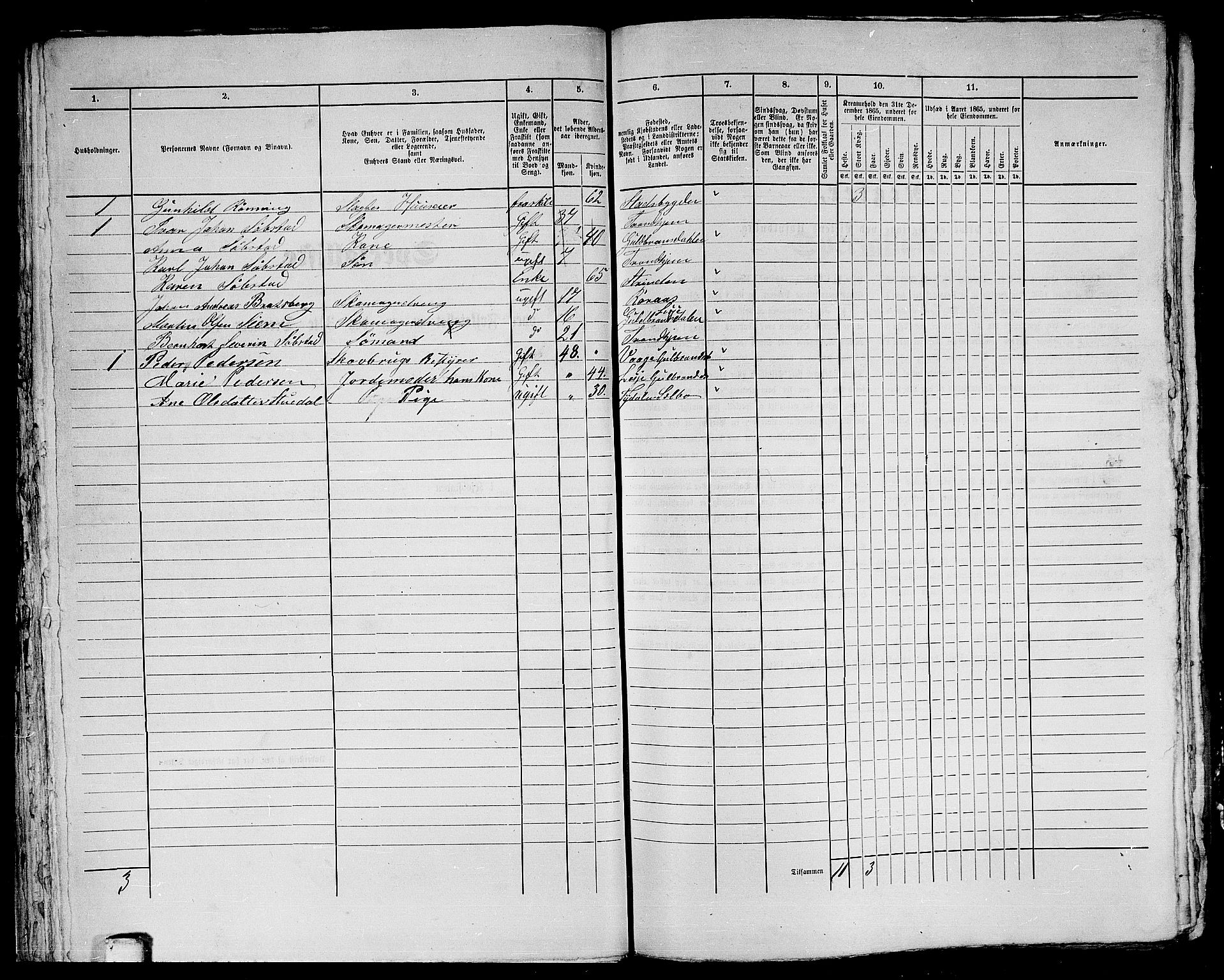 RA, 1865 census for Trondheim, 1865, p. 588