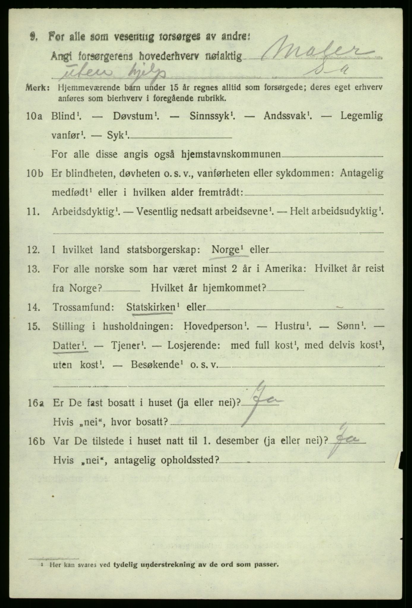 SAO, 1920 census for Hvaler, 1920, p. 3273