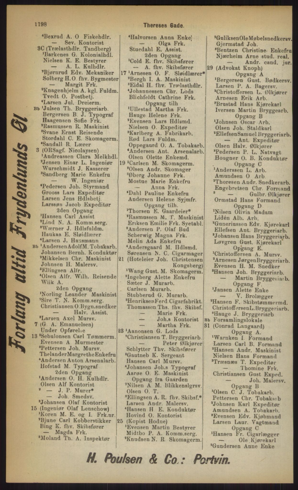 Kristiania/Oslo adressebok, PUBL/-, 1903, p. 1198