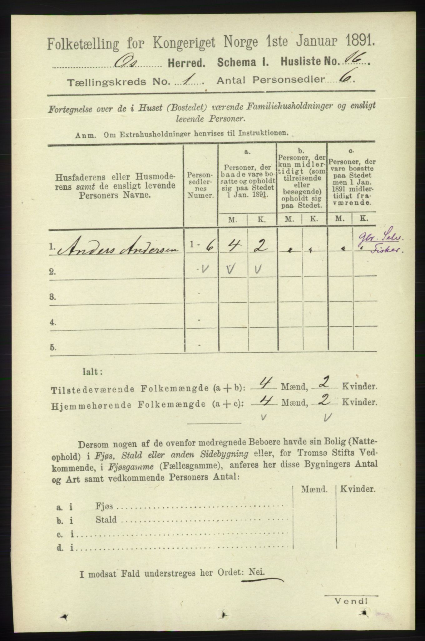 RA, 1891 census for 1243 Os, 1891, p. 51