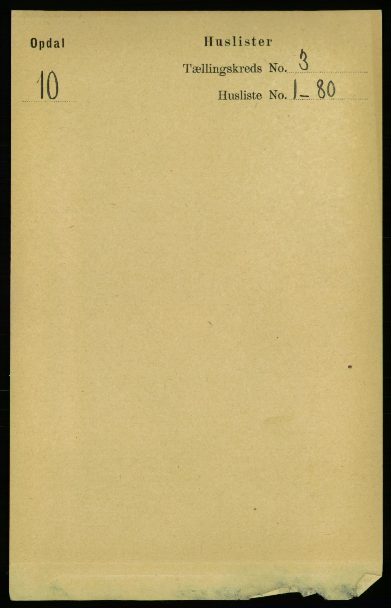 RA, 1891 census for 1634 Oppdal, 1891, p. 1145