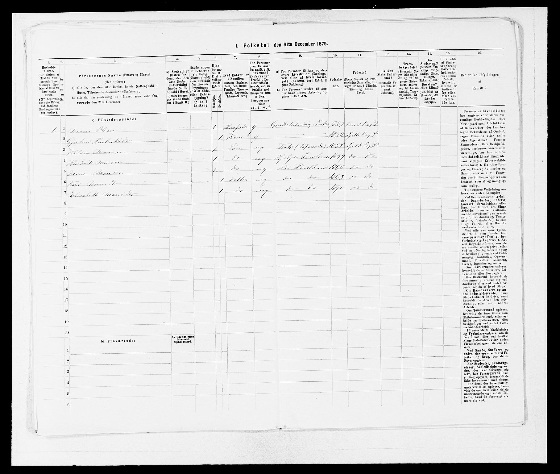 SAB, 1875 census for 1246P Fjell, 1875, p. 414