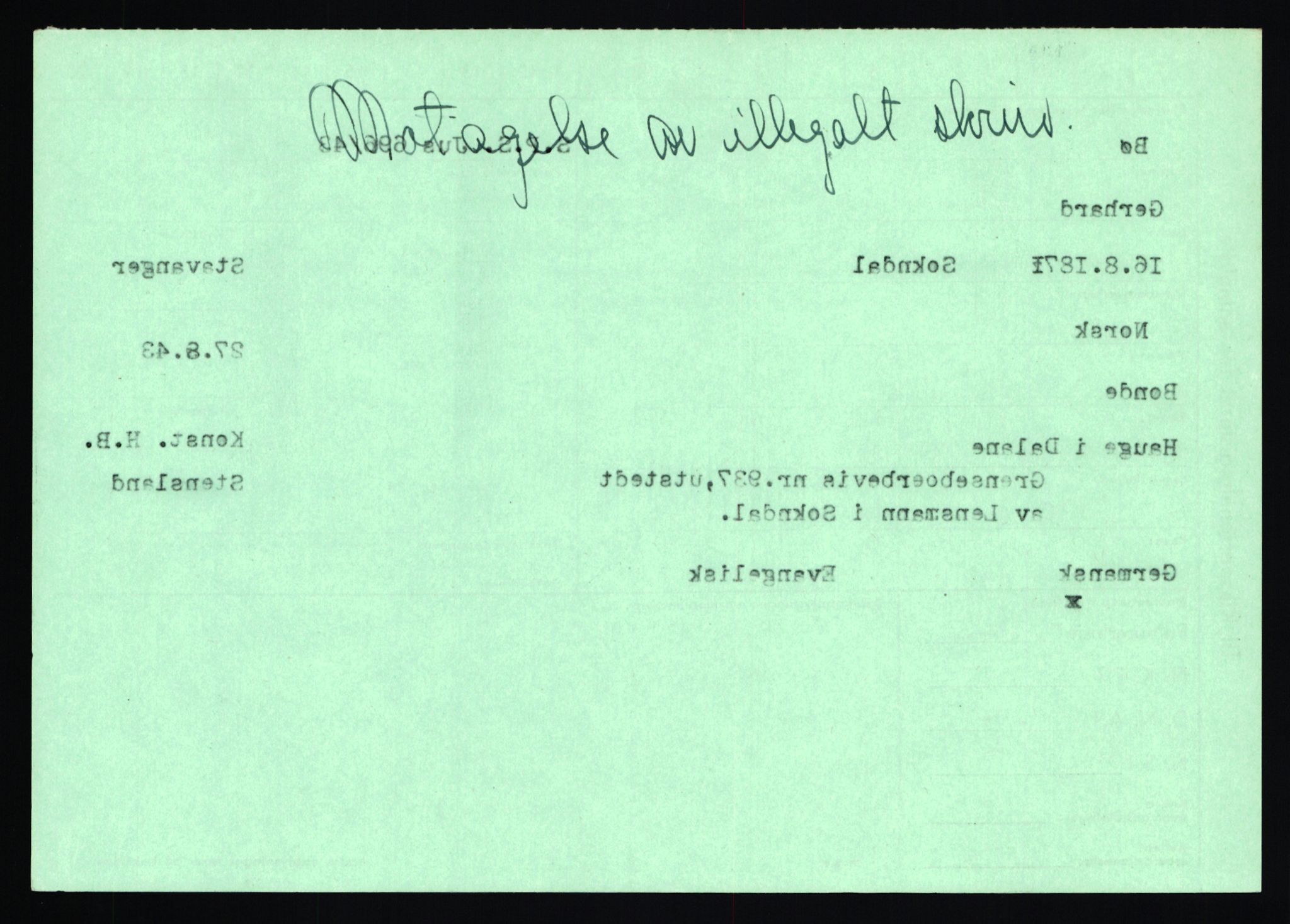 Statspolitiet - Hovedkontoret / Osloavdelingen, AV/RA-S-1329/C/Ca/L0003: Brechan - Eichinger	, 1943-1945, p. 1391