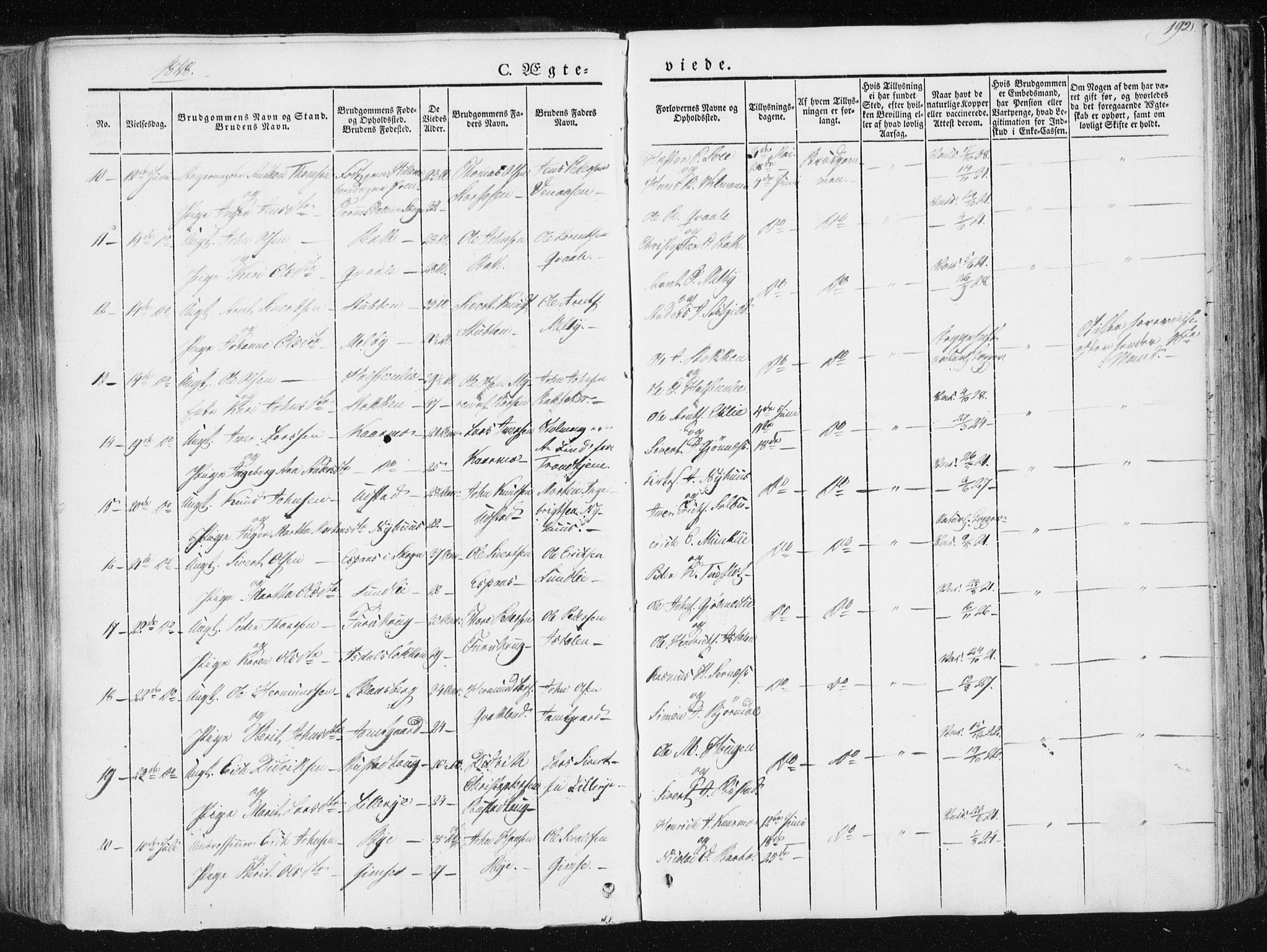Ministerialprotokoller, klokkerbøker og fødselsregistre - Sør-Trøndelag, SAT/A-1456/668/L0805: Parish register (official) no. 668A05, 1840-1853, p. 192