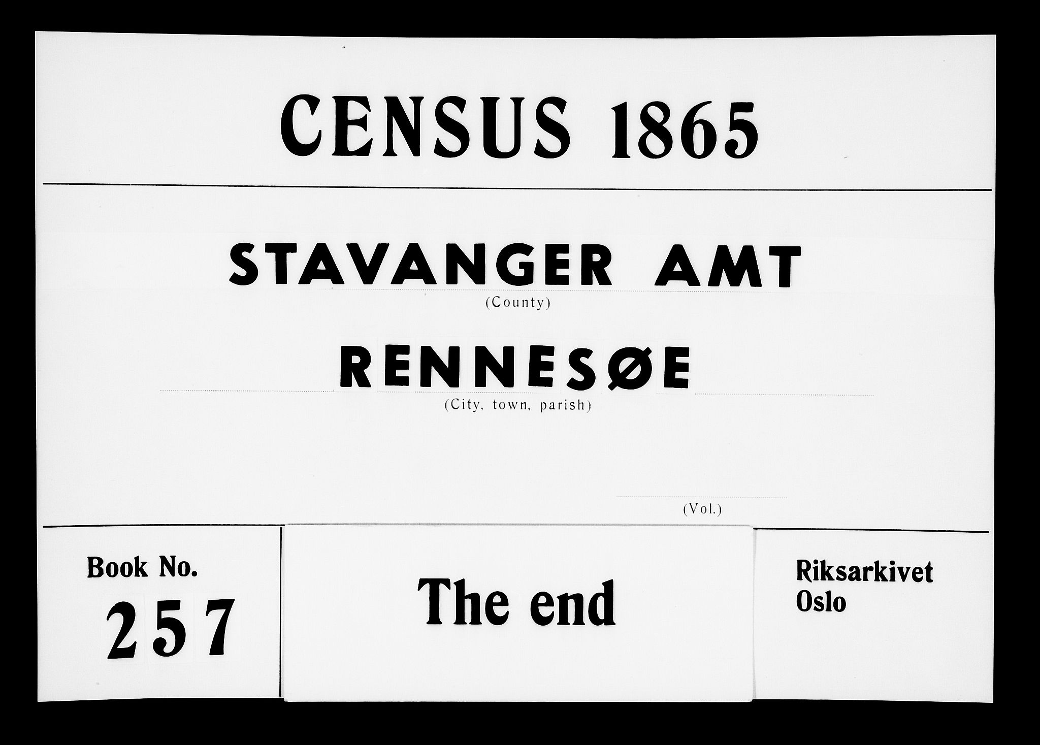 RA, 1865 census for Rennesøy, 1865, p. 109