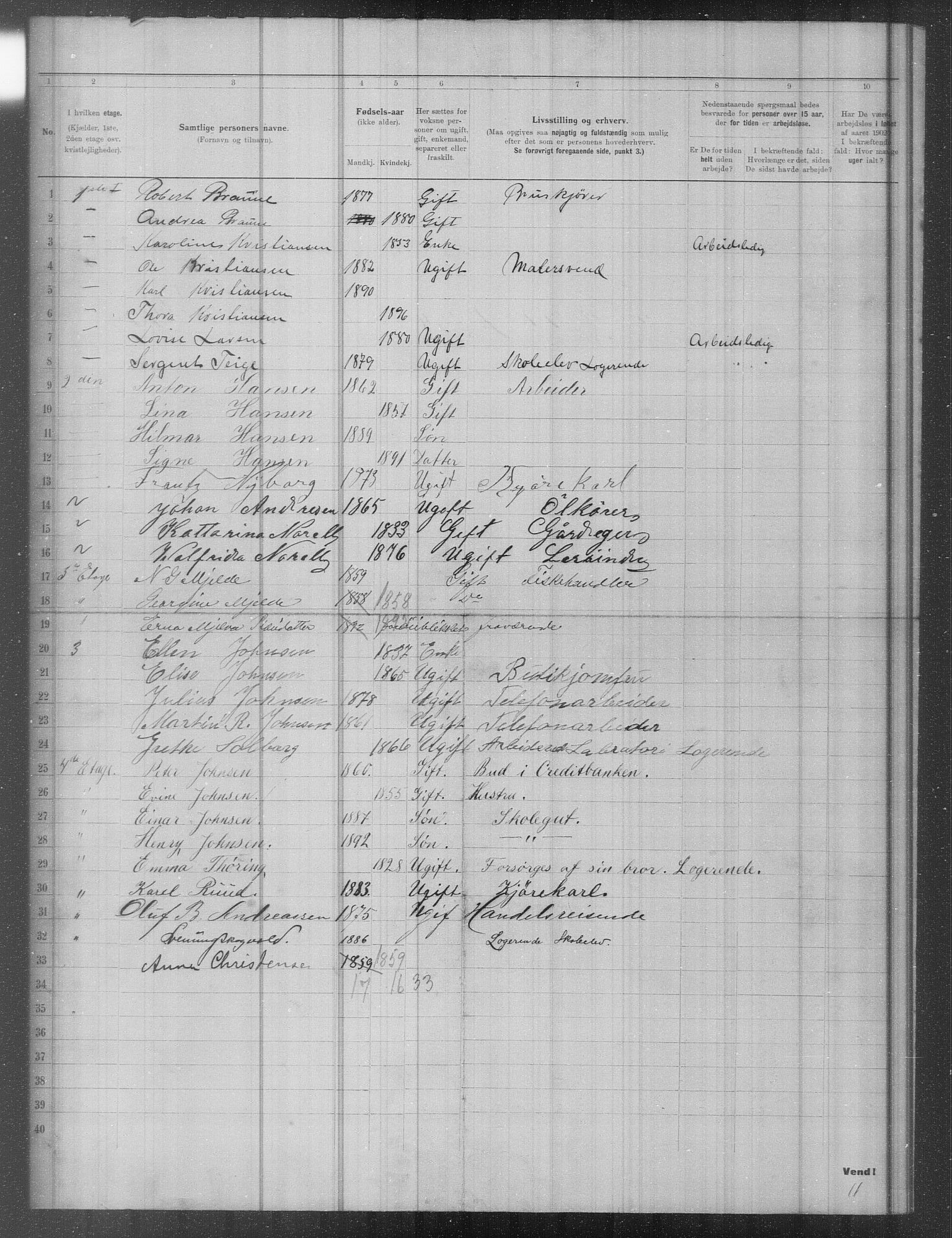 OBA, Municipal Census 1902 for Kristiania, 1902, p. 12337