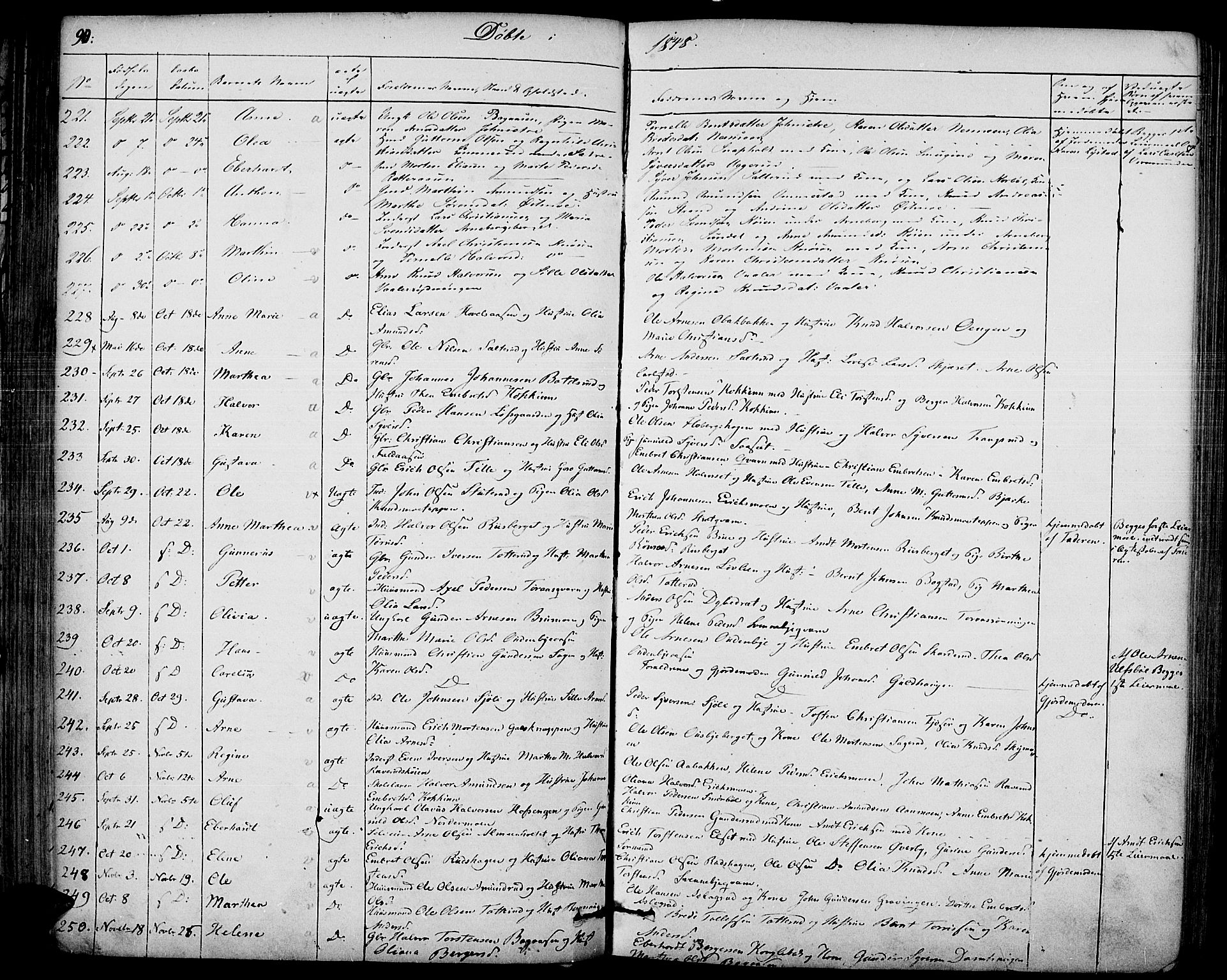 Hof prestekontor, AV/SAH-PREST-038/H/Ha/Haa/L0007: Parish register (official) no. 7, 1841-1848, p. 90