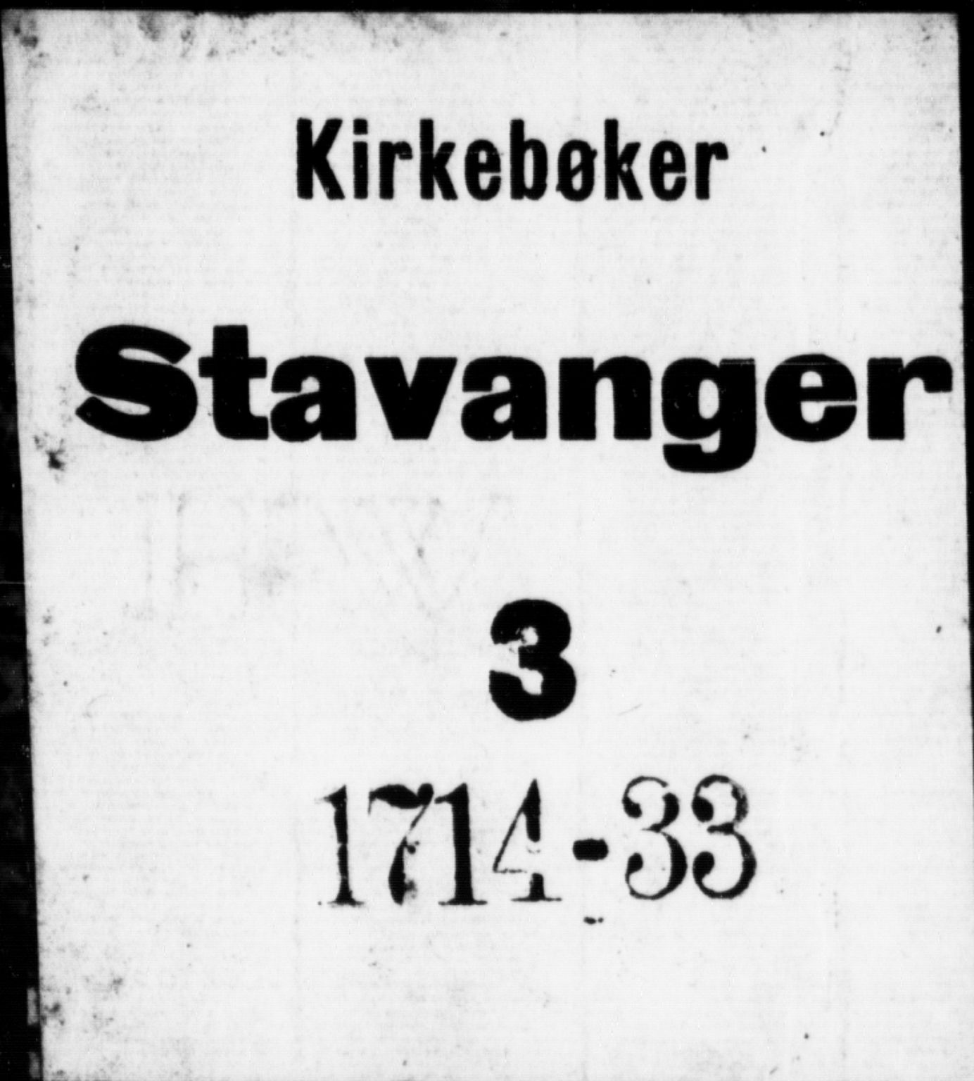 Domkirken sokneprestkontor, AV/SAST-A-101812/001/30/30BB/L0002: Parish register (copy) no. B 2, 1714-1733