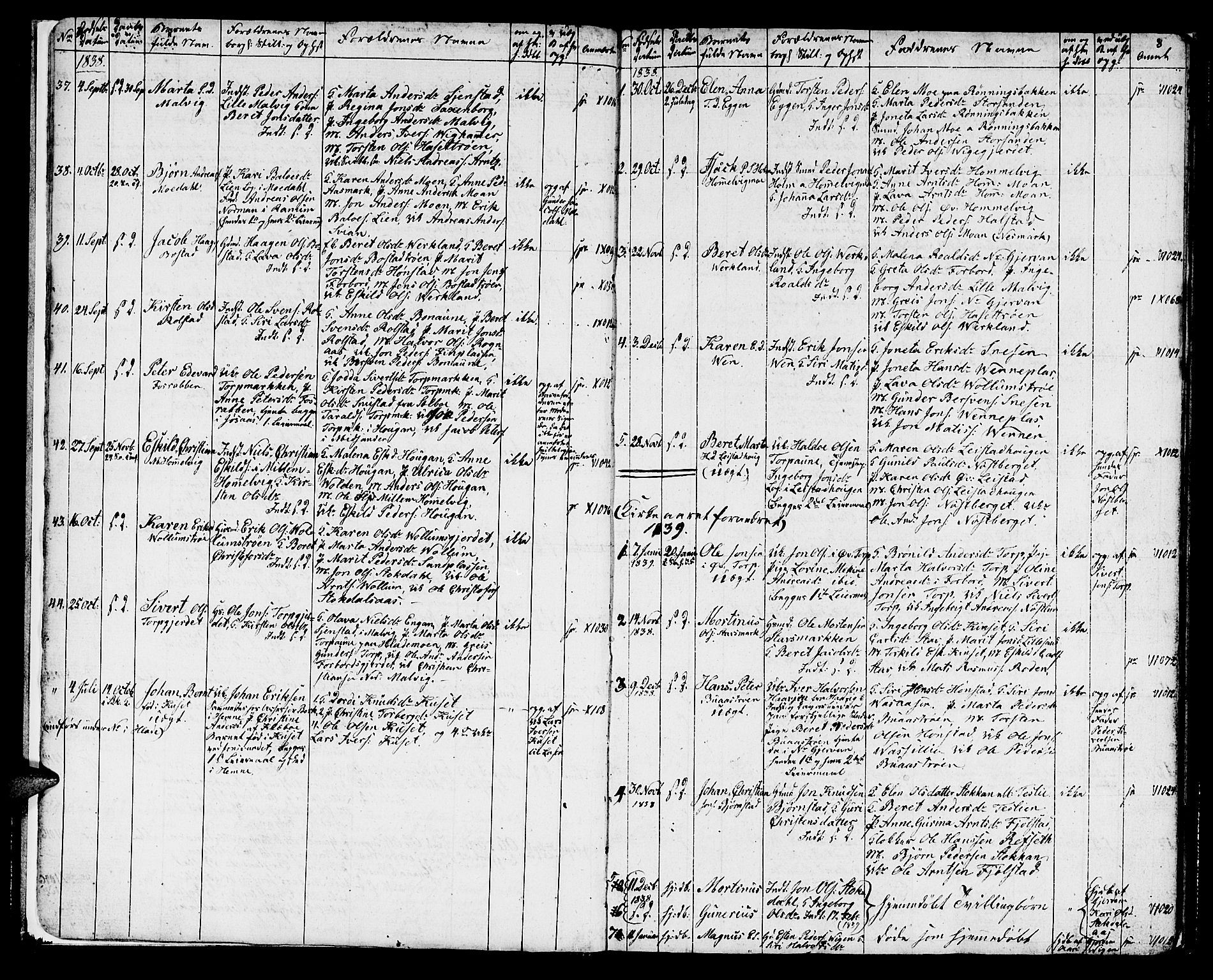 Ministerialprotokoller, klokkerbøker og fødselsregistre - Sør-Trøndelag, AV/SAT-A-1456/616/L0421: Parish register (copy) no. 616C04, 1834-1850, p. 8