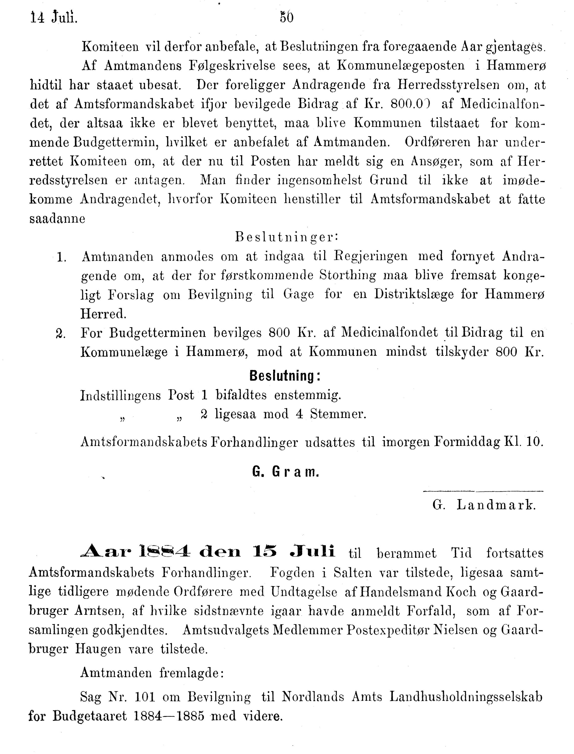 Nordland Fylkeskommune. Fylkestinget, AIN/NFK-17/176/A/Ac/L0014: Fylkestingsforhandlinger 1881-1885, 1881-1885, p. 50