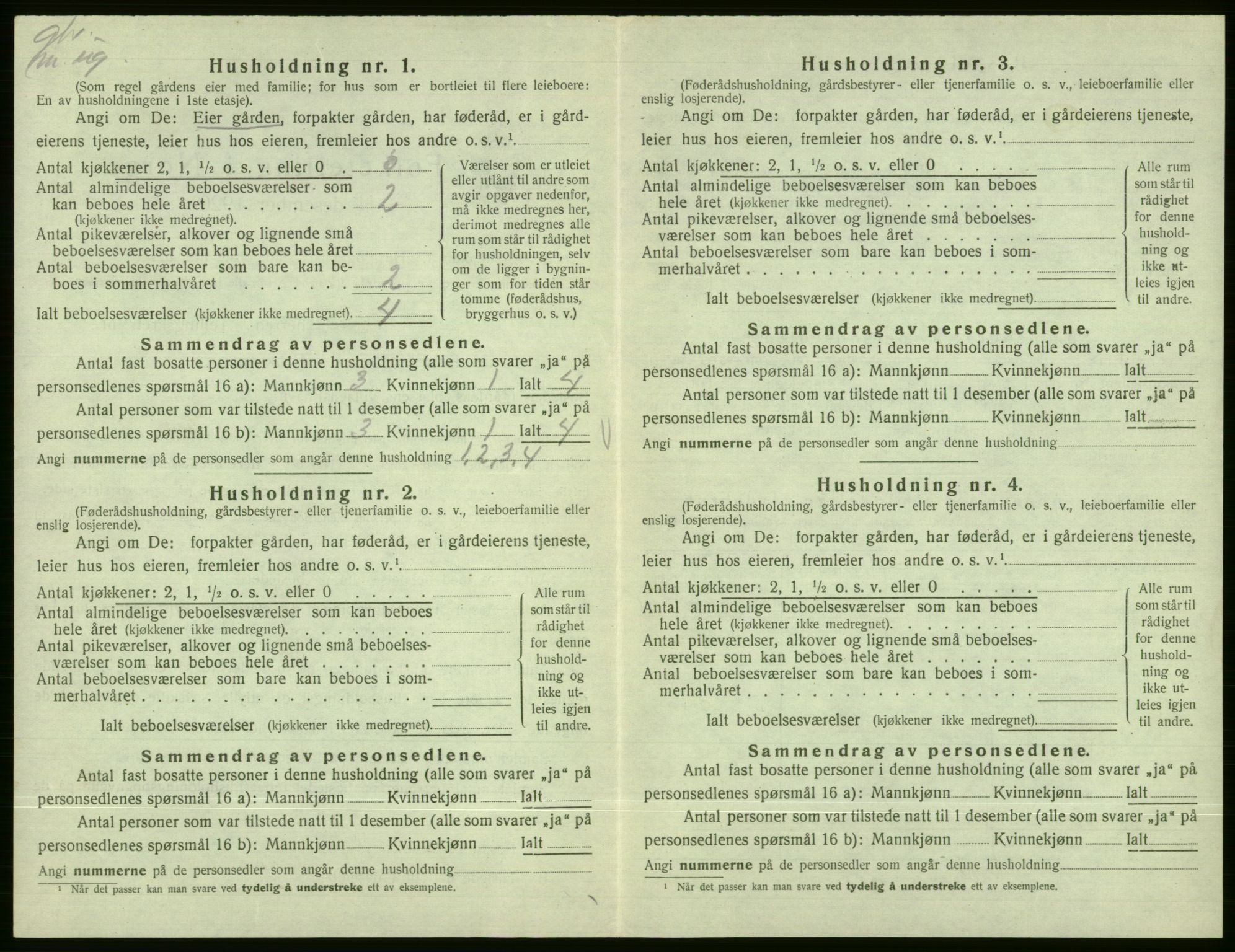 SAB, 1920 census for Vossestrand, 1920, p. 545