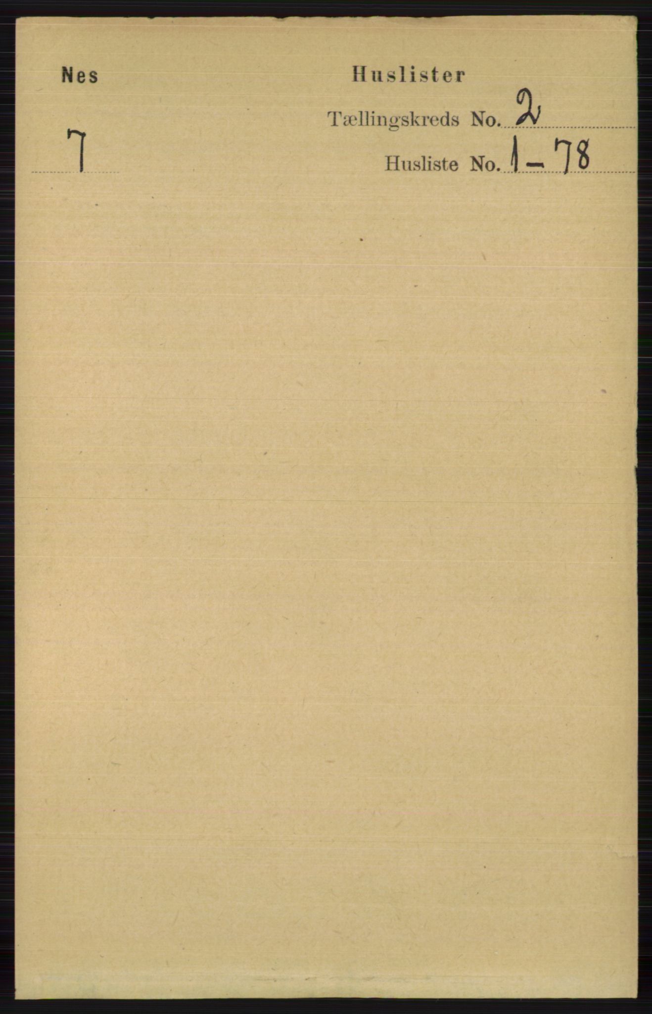 RA, 1891 census for 0616 Nes, 1891, p. 907